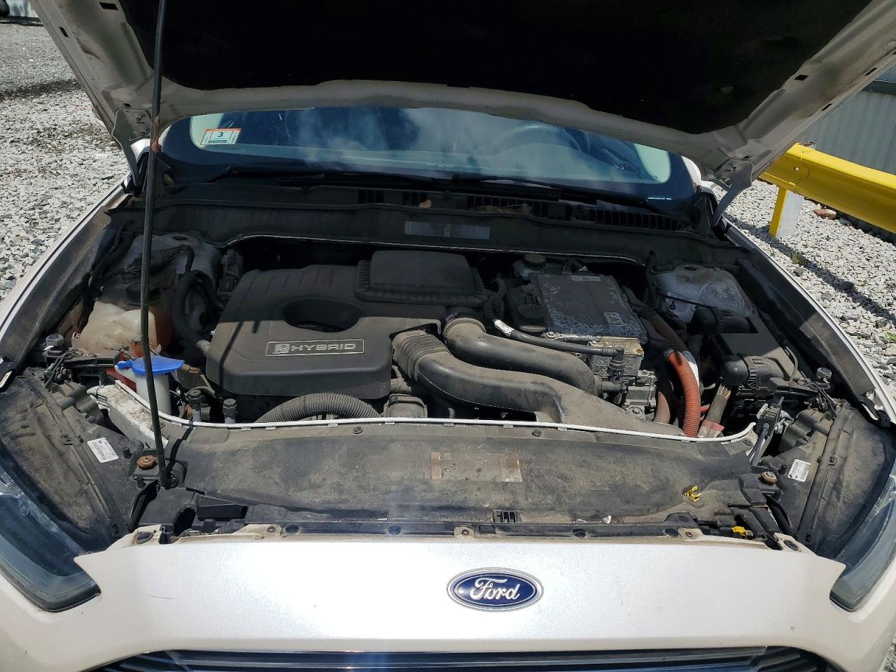 2013 Ford Fusion Se Hybrid White vin: 3FA6P0LU5DR171827