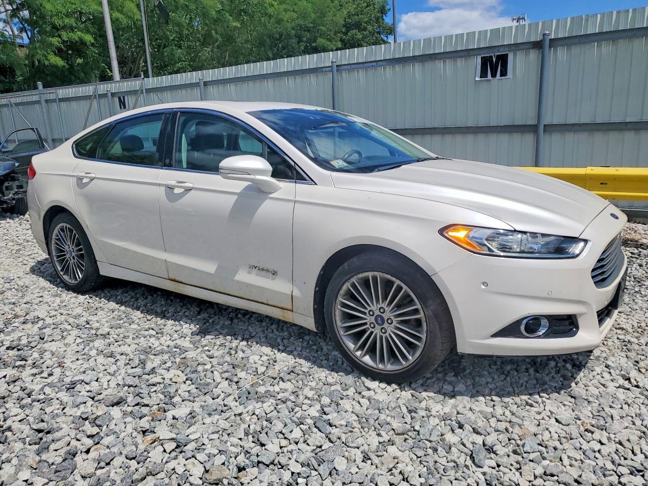 2013 Ford Fusion Se Hybrid White vin: 3FA6P0LU5DR171827