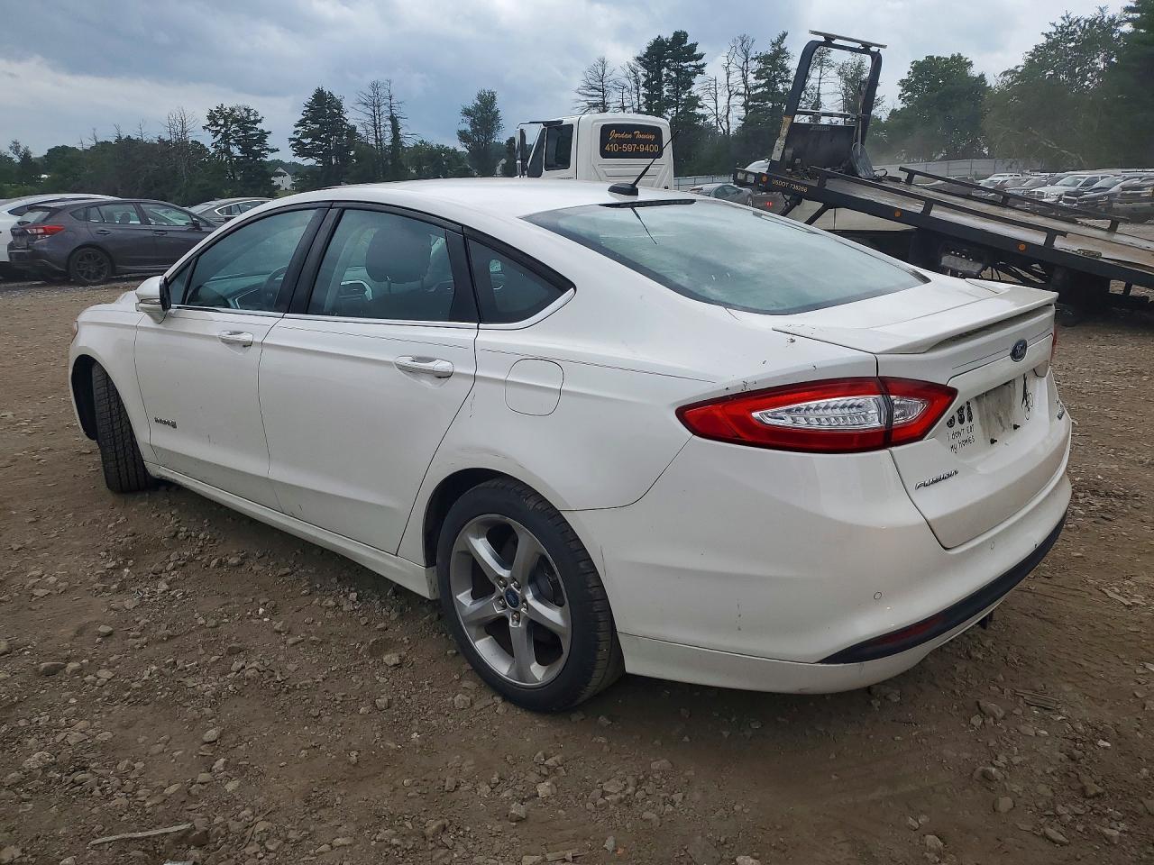 2013 Ford Fusion Se Hybrid White vin: 3FA6P0LU5DR197635