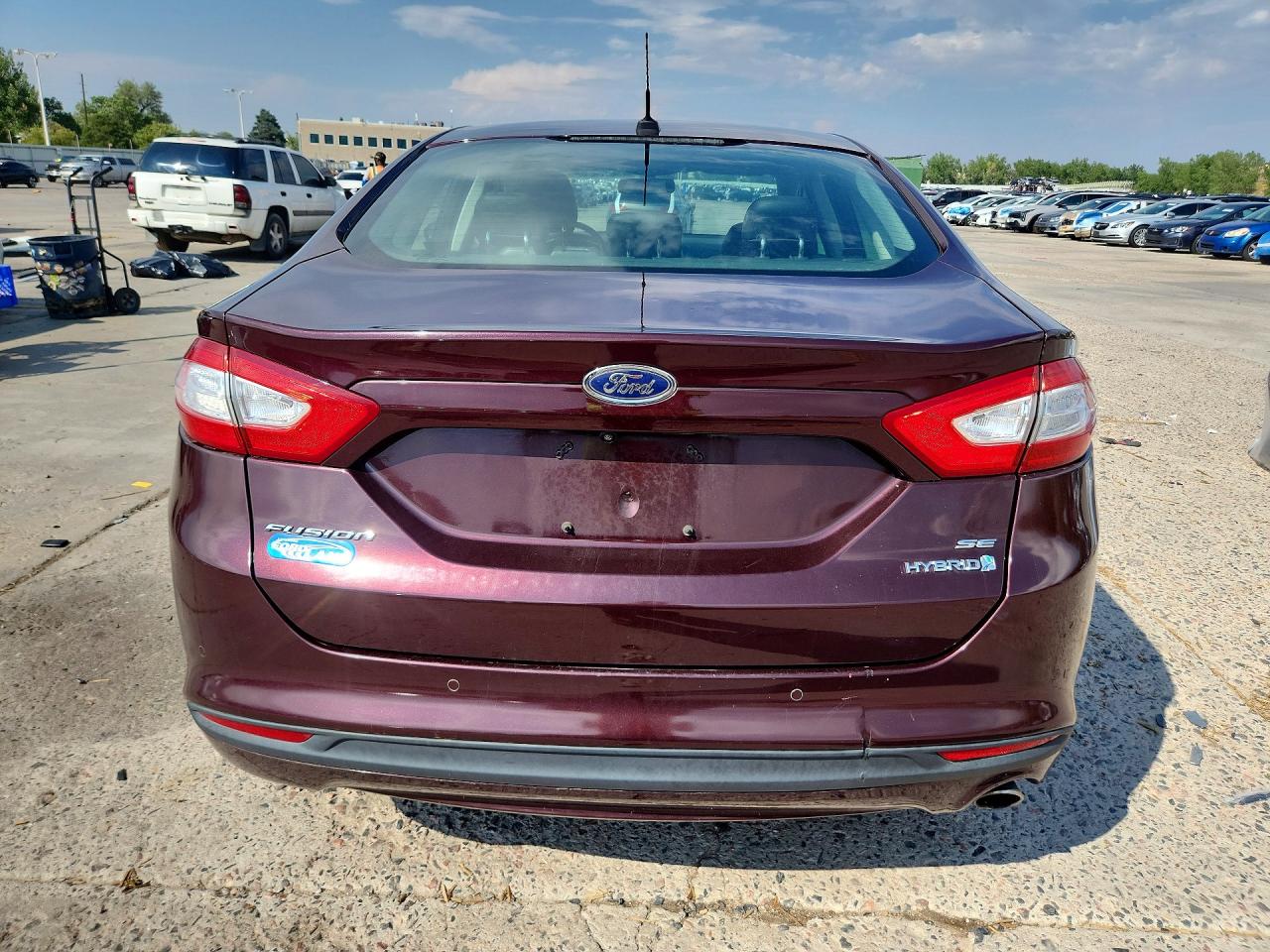 2013 Ford Fusion Se Hybrid Burgundy vin: 3FA6P0LU5DR263388