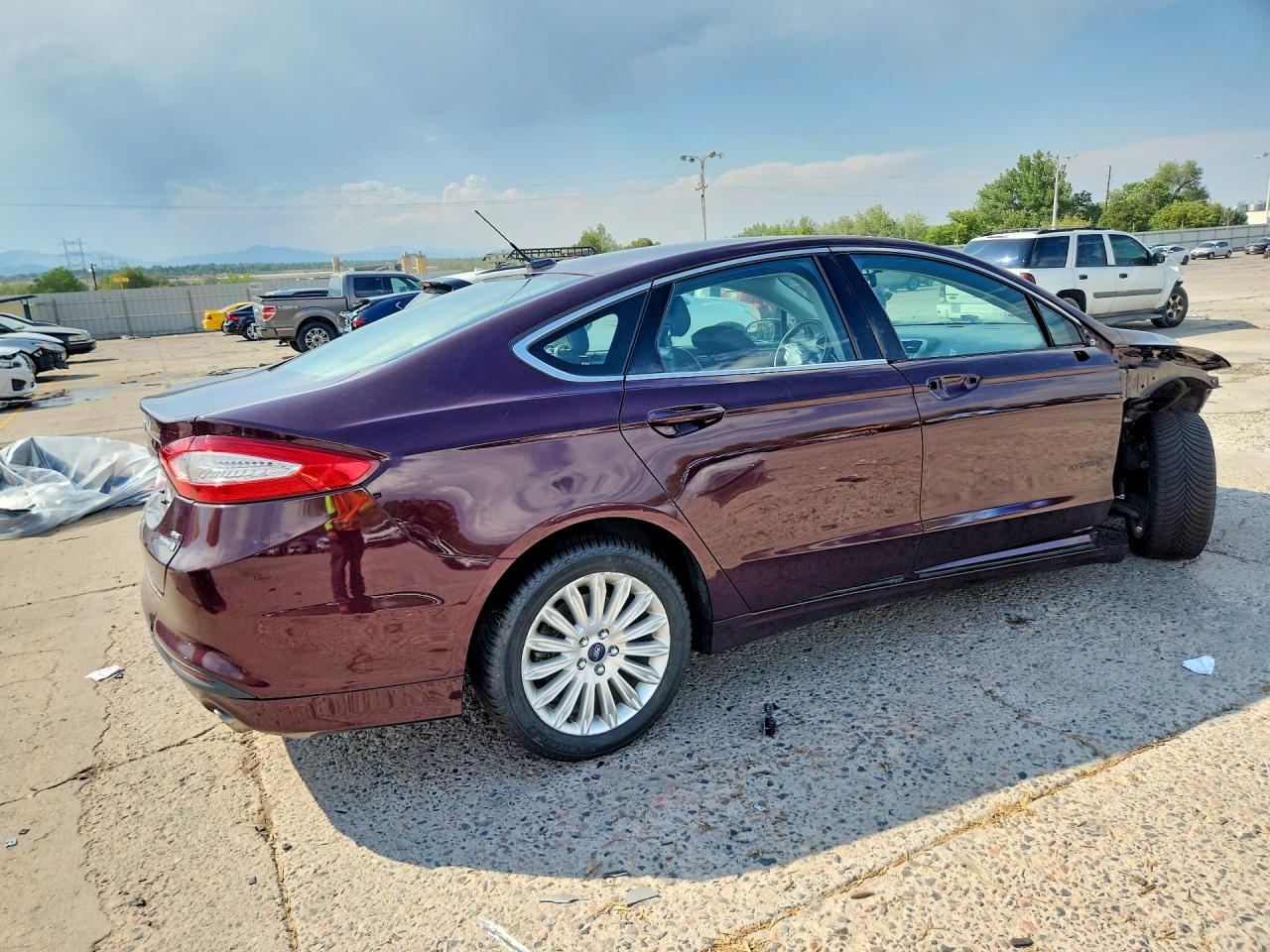 2013 Ford Fusion Se Hybrid Burgundy vin: 3FA6P0LU5DR263388