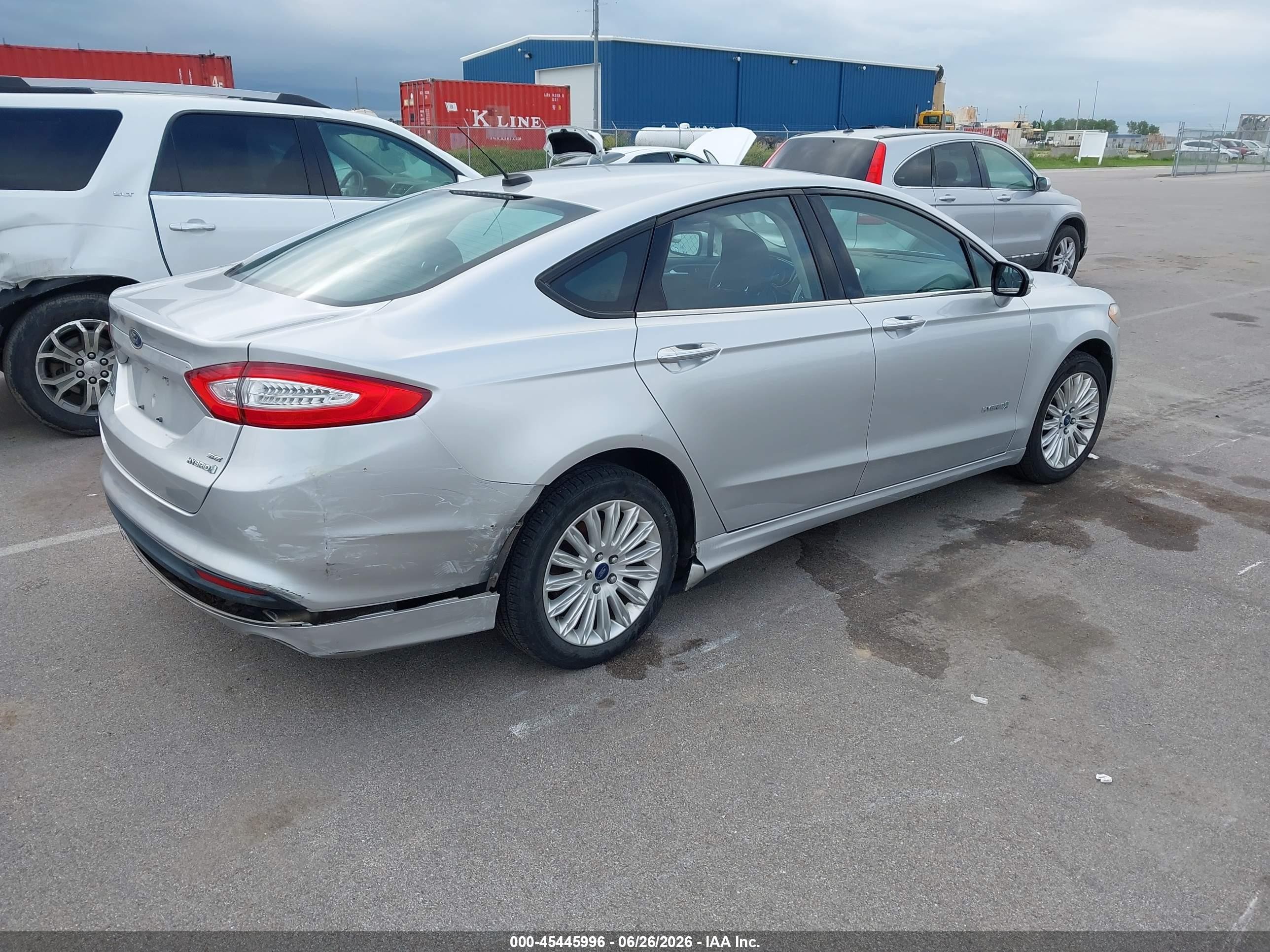 2013 Ford Fusion Hybrid Se Серебряный vin: 3FA6P0LU5DR283138