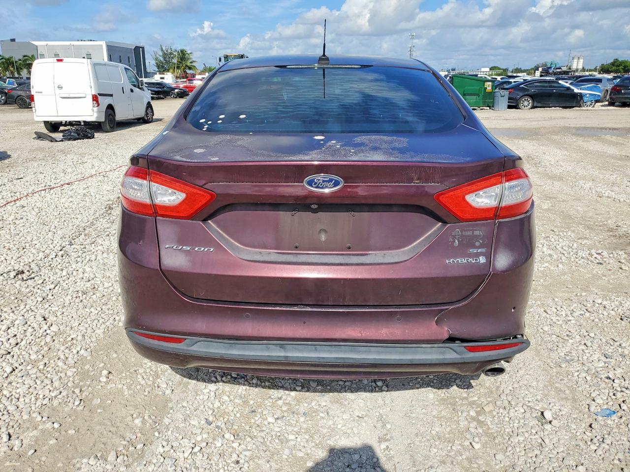 2013 Ford Fusion Se Hybrid Burgundy vin: 3FA6P0LU5DR356444
