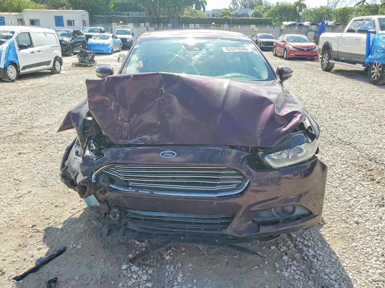 2013 Ford Fusion Se Hybrid Burgundy vin: 3FA6P0LU5DR356444