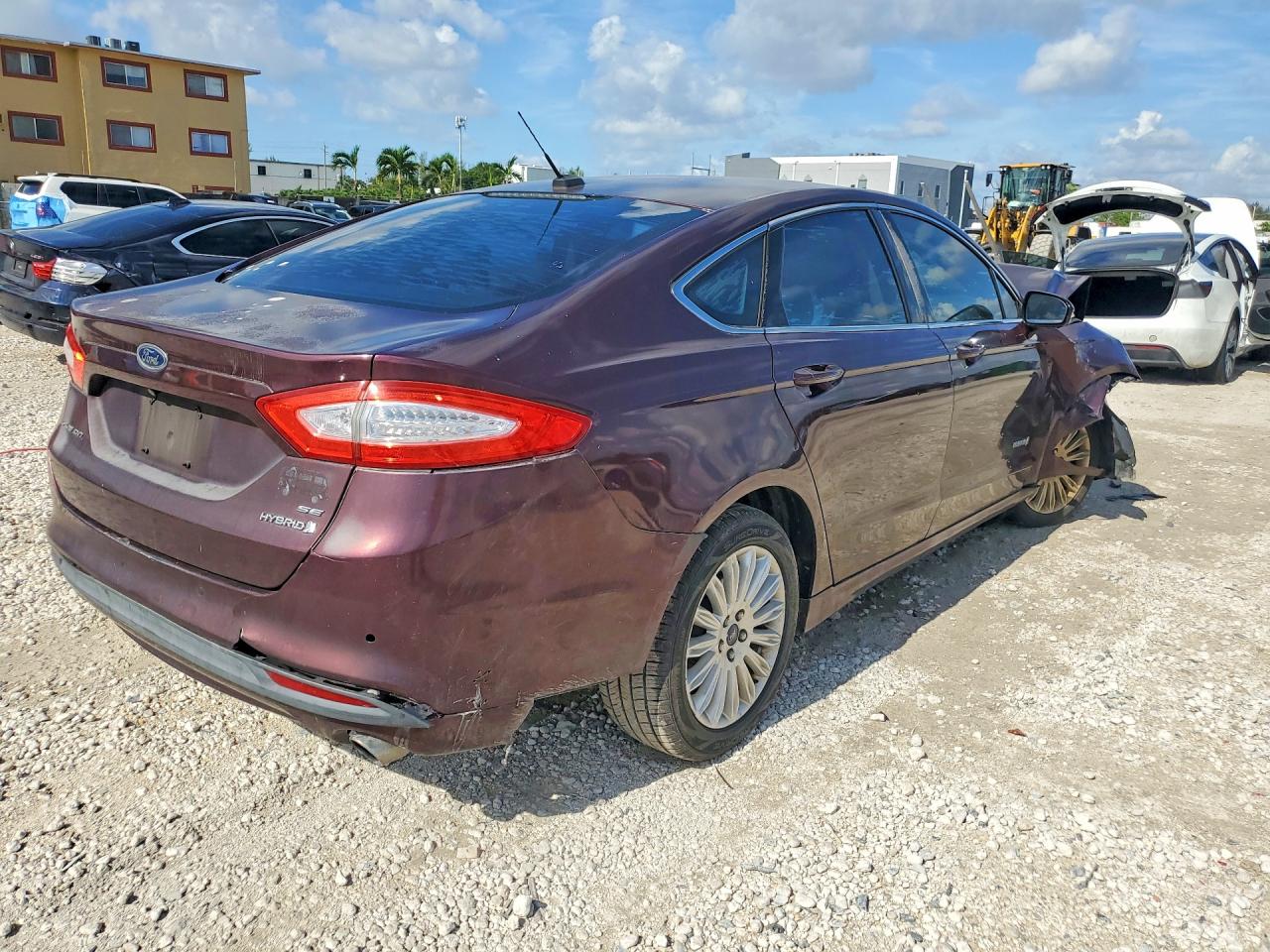 2013 Ford Fusion Se Hybrid Burgundy vin: 3FA6P0LU5DR356444