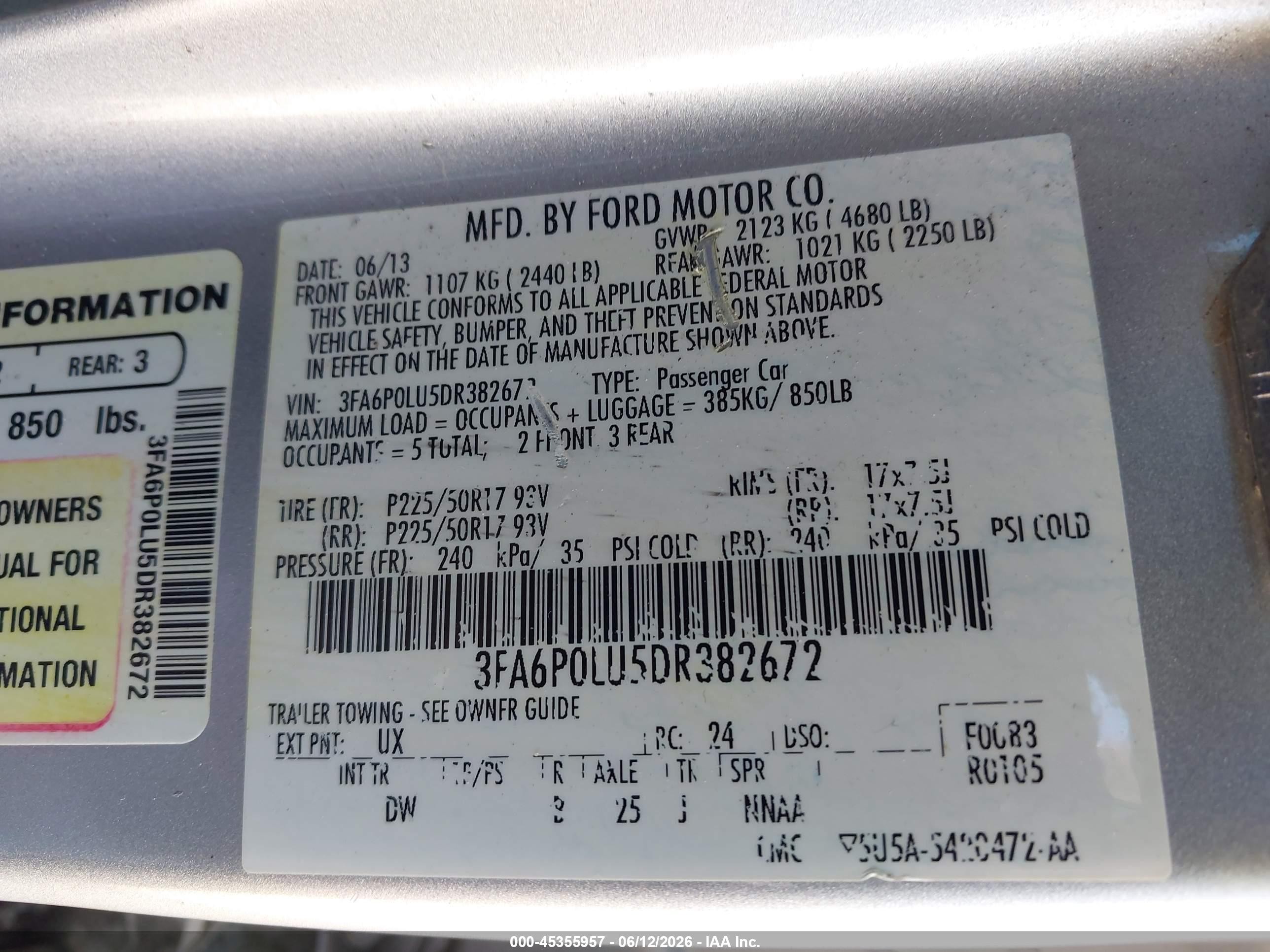 2013 Ford Fusion Hybrid Se Серебряный vin: 3FA6P0LU5DR382672