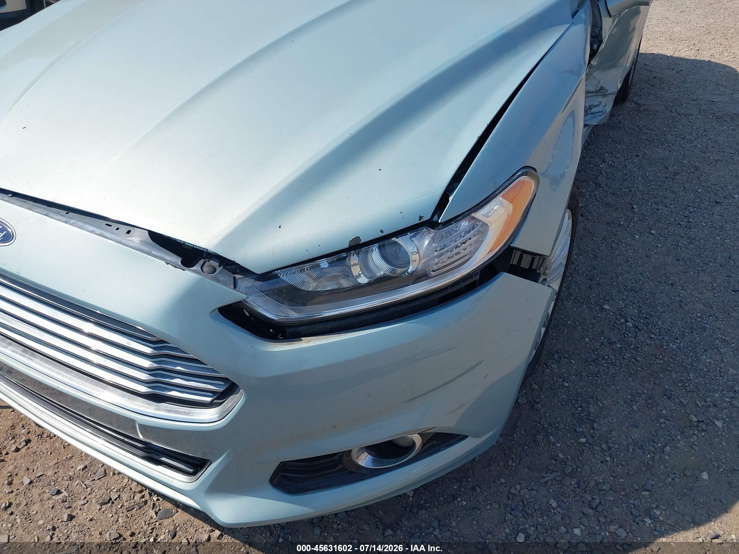 2014 Ford Fusion Hybrid Se Blue vin: 3FA6P0LU5ER135198