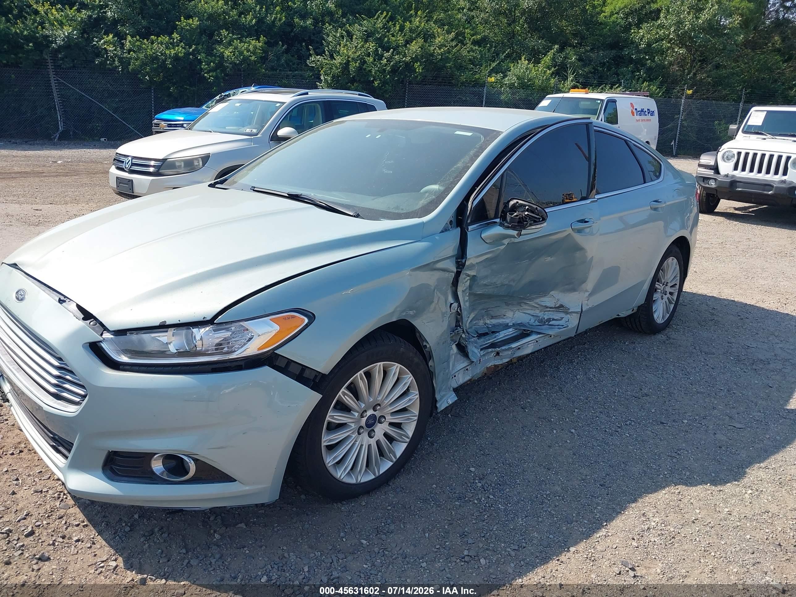 2014 Ford Fusion Hybrid Se Blue vin: 3FA6P0LU5ER135198