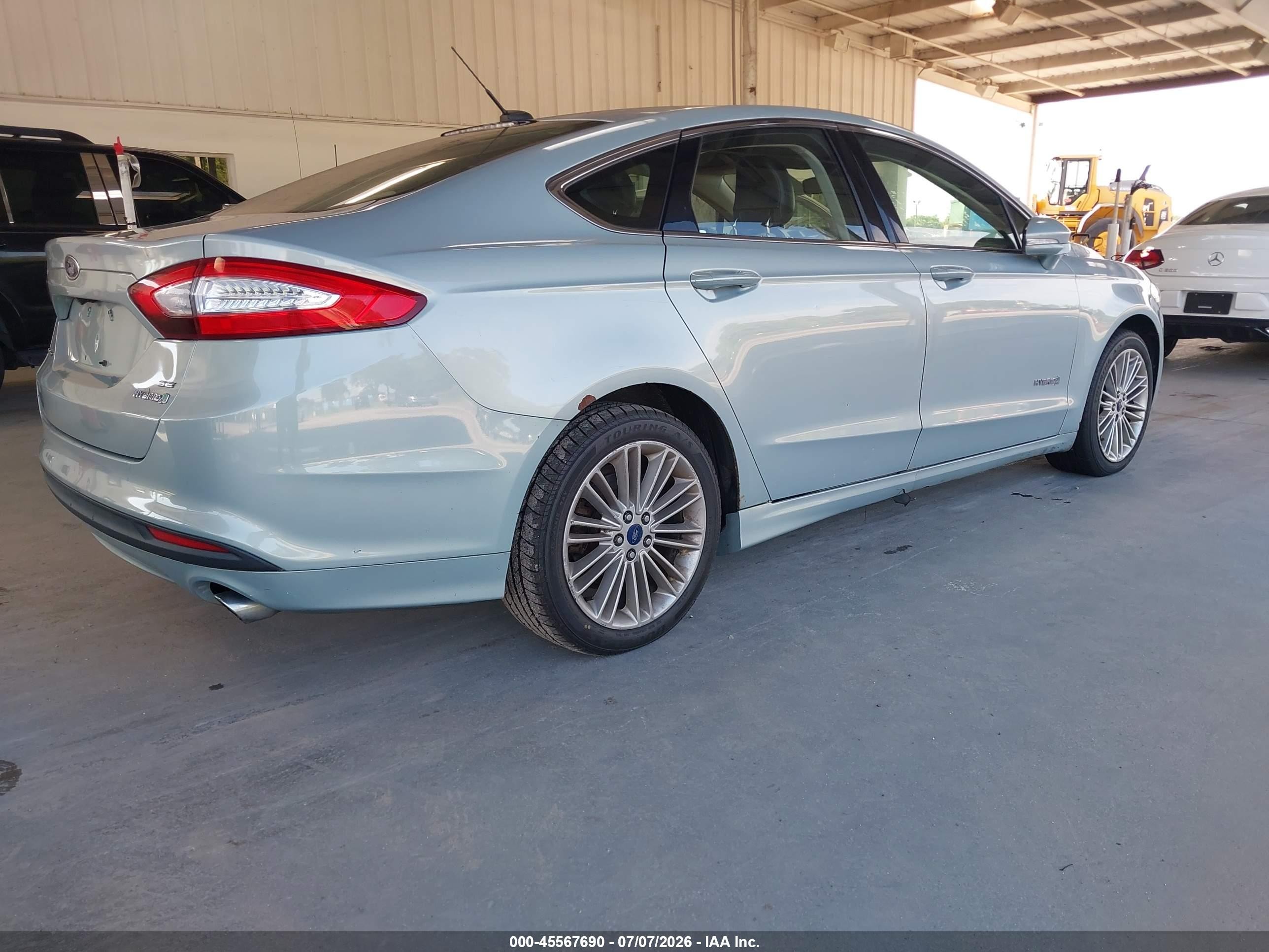 2014 Ford Fusion Hybrid Se Light Blue vin: 3FA6P0LU5ER172834
