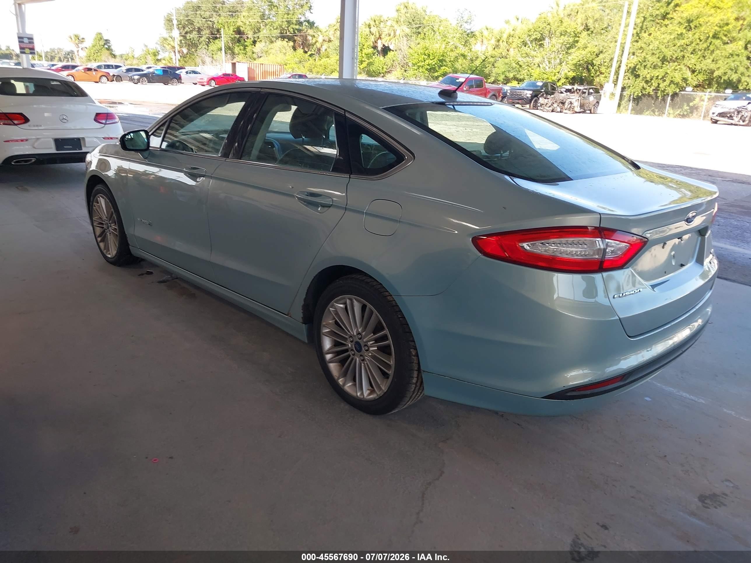 2014 Ford Fusion Hybrid Se Light Blue vin: 3FA6P0LU5ER172834