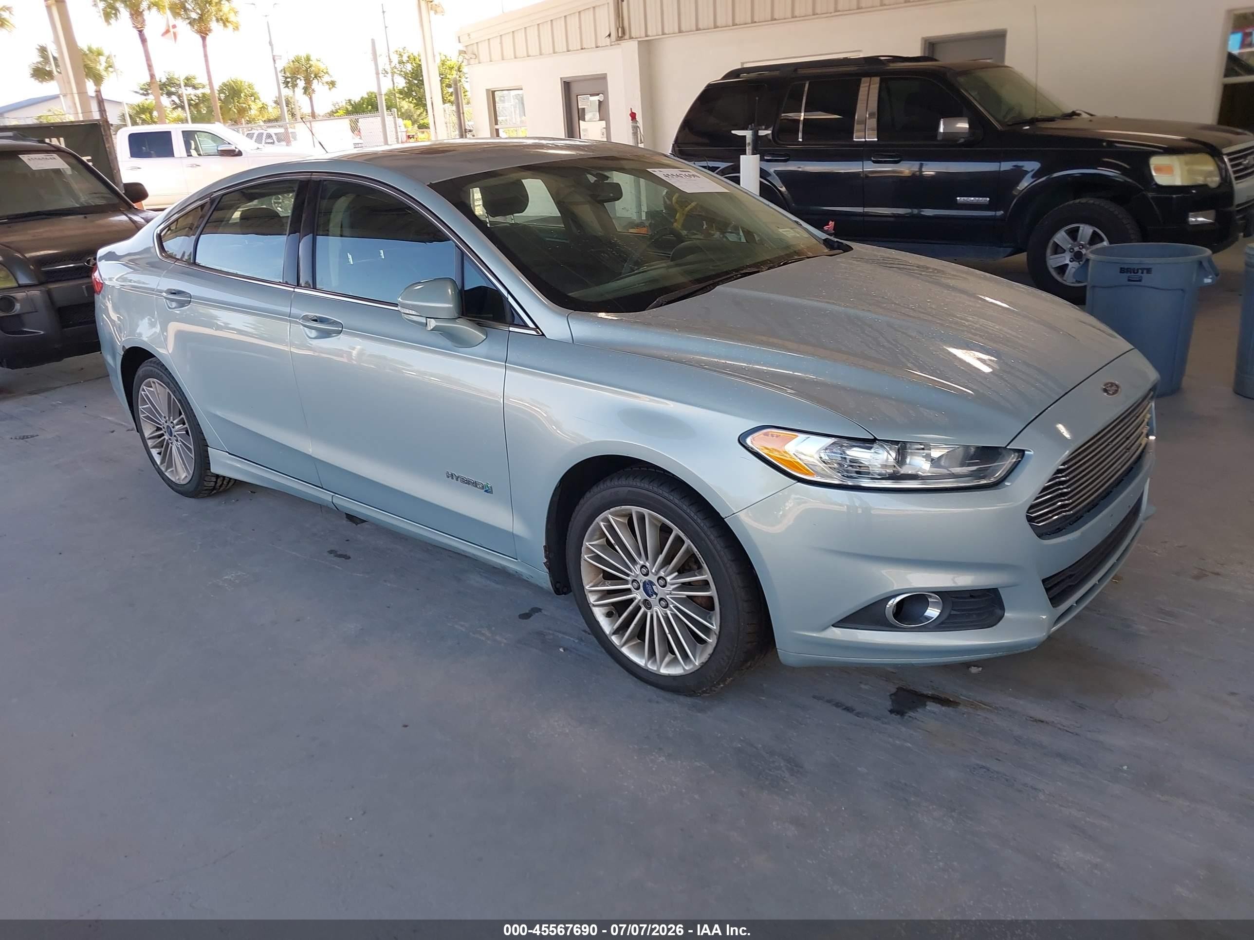 2014 Ford Fusion Hybrid Se Light Blue vin: 3FA6P0LU5ER172834