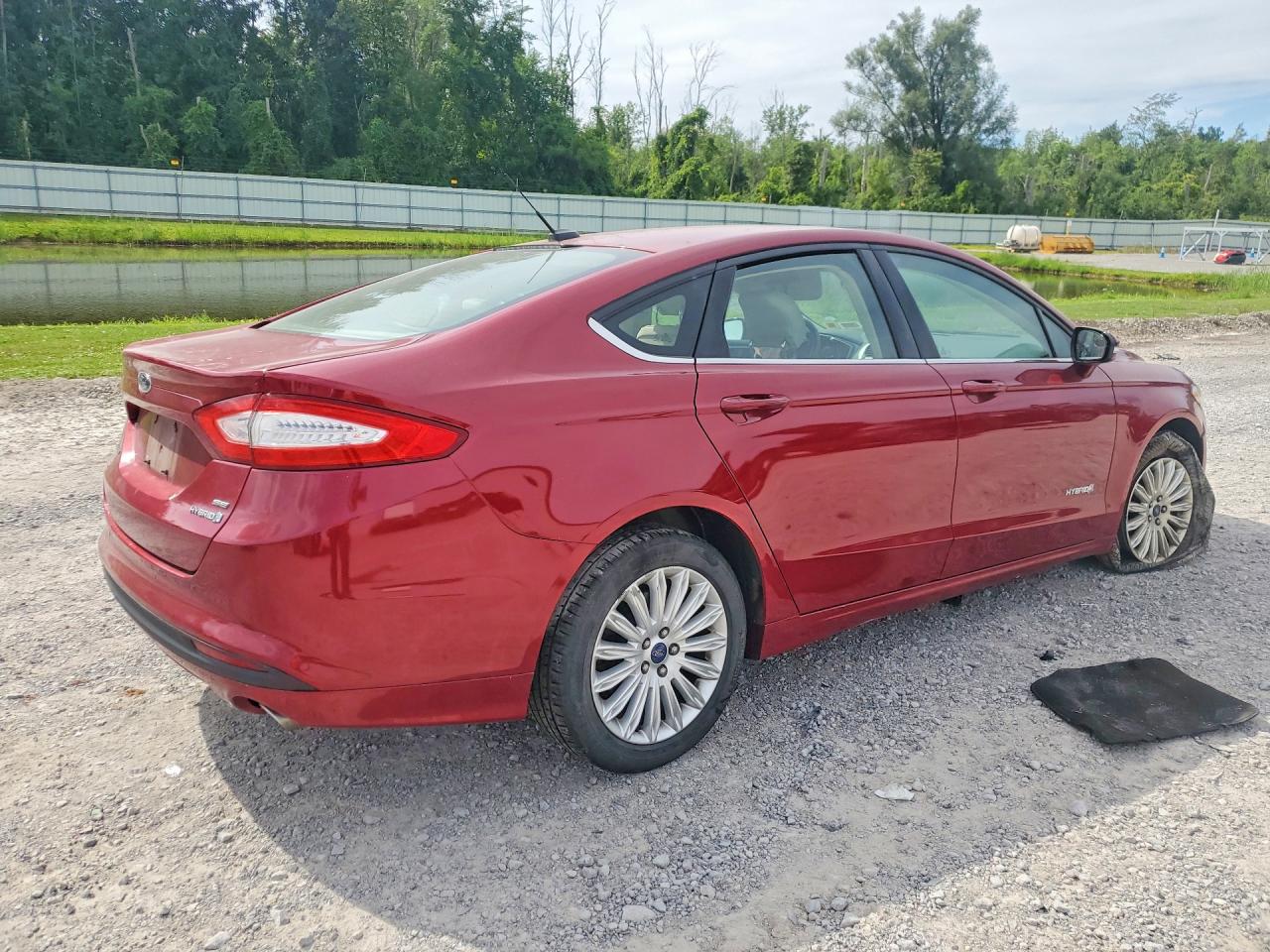 2014 Ford Fusion Se Hybrid Красный vin: 3FA6P0LU5ER174793