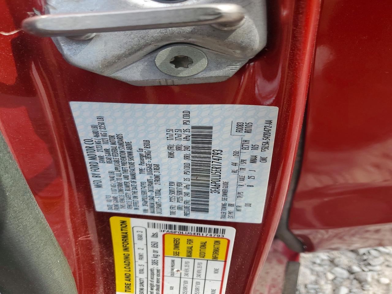 2014 Ford Fusion Se Hybrid Красный vin: 3FA6P0LU5ER174793