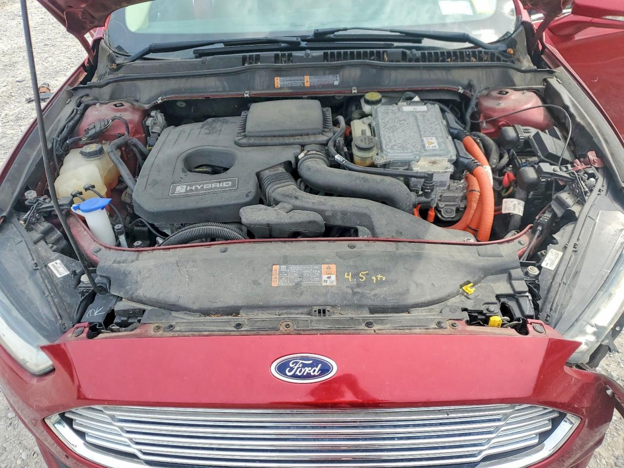 2014 Ford Fusion Se Hybrid Красный vin: 3FA6P0LU5ER174793