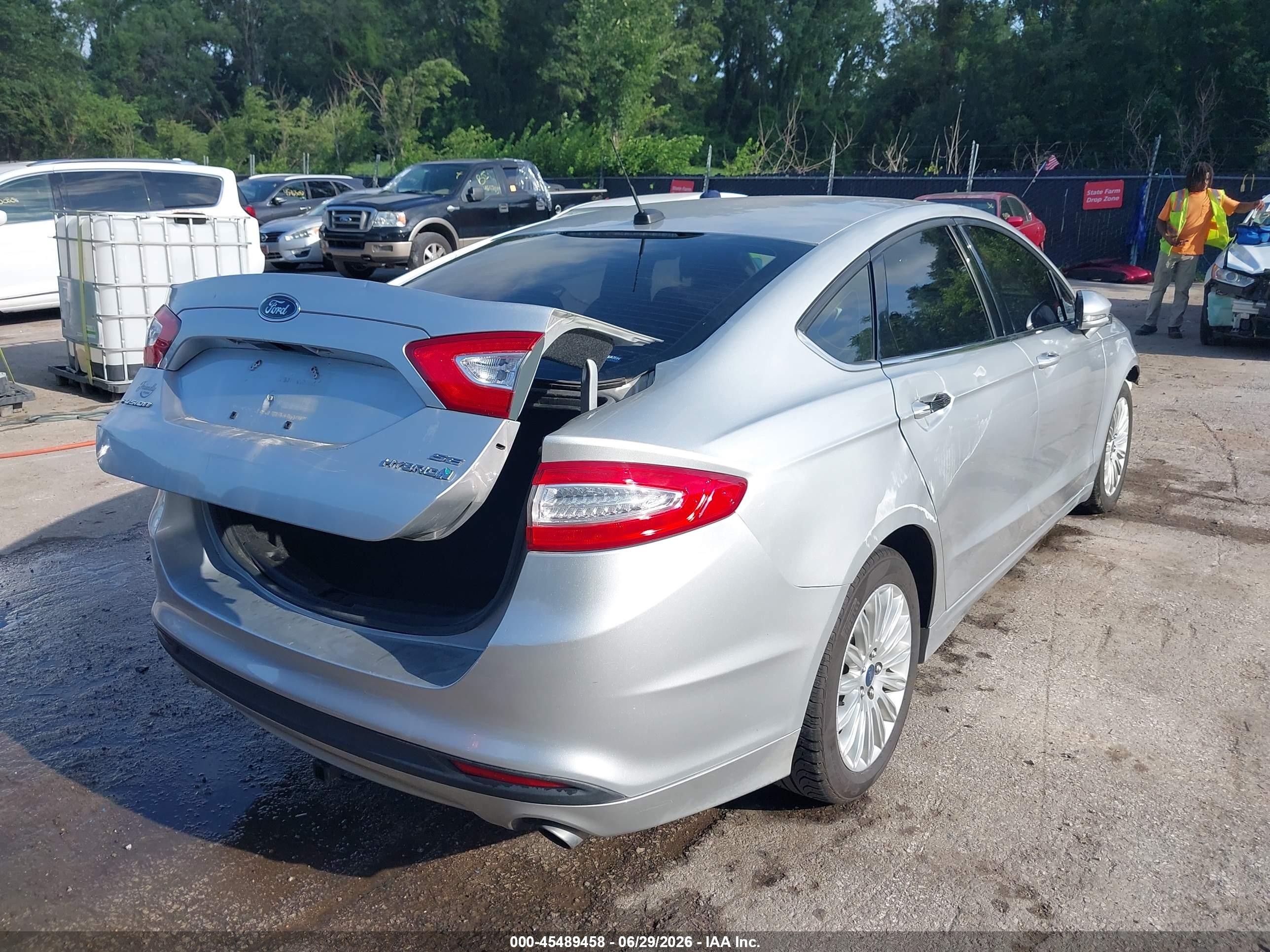 2014 Ford Fusion Hybrid Se Silver vin: 3FA6P0LU5ER193957