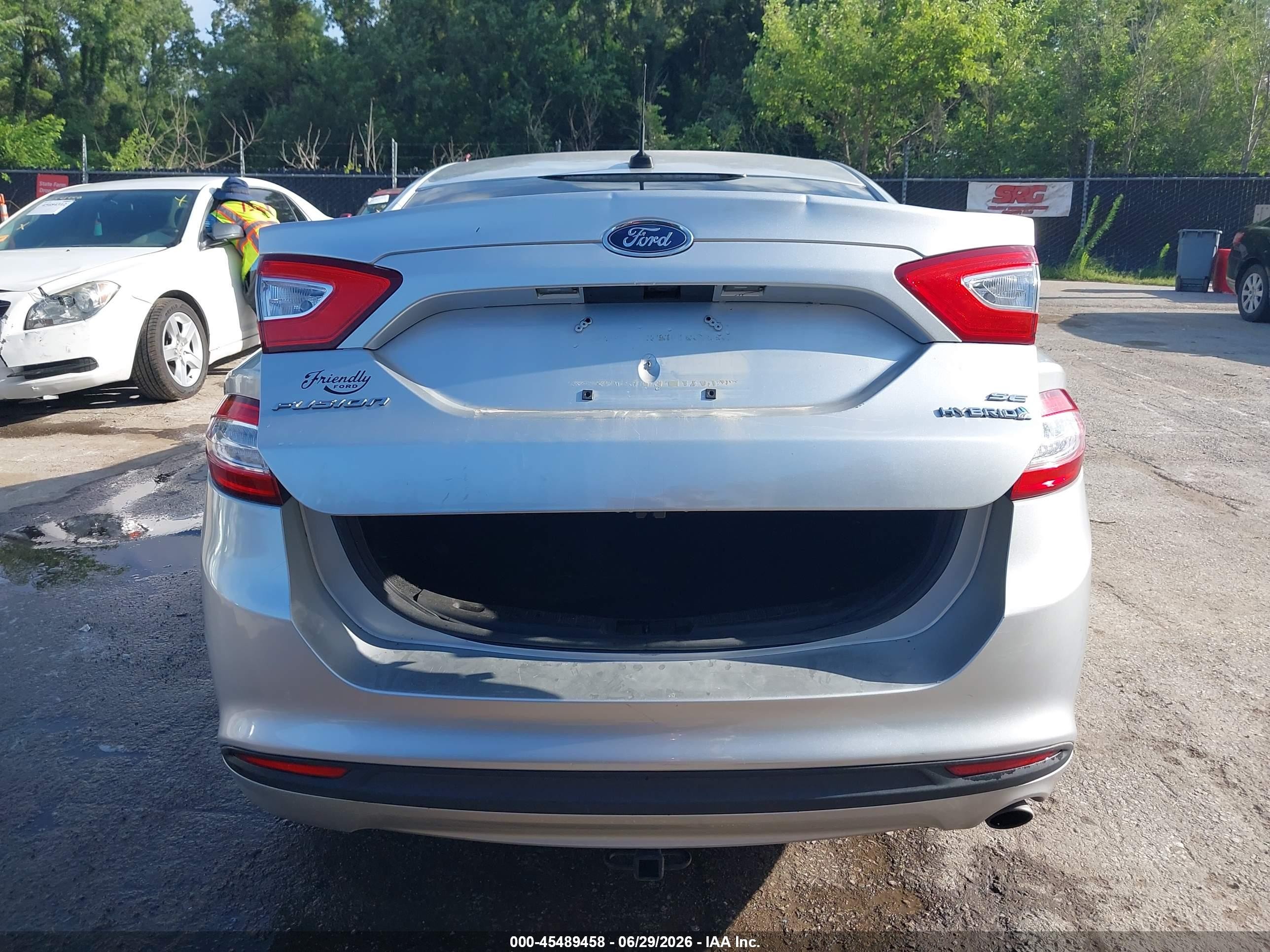 2014 Ford Fusion Hybrid Se Silver vin: 3FA6P0LU5ER193957