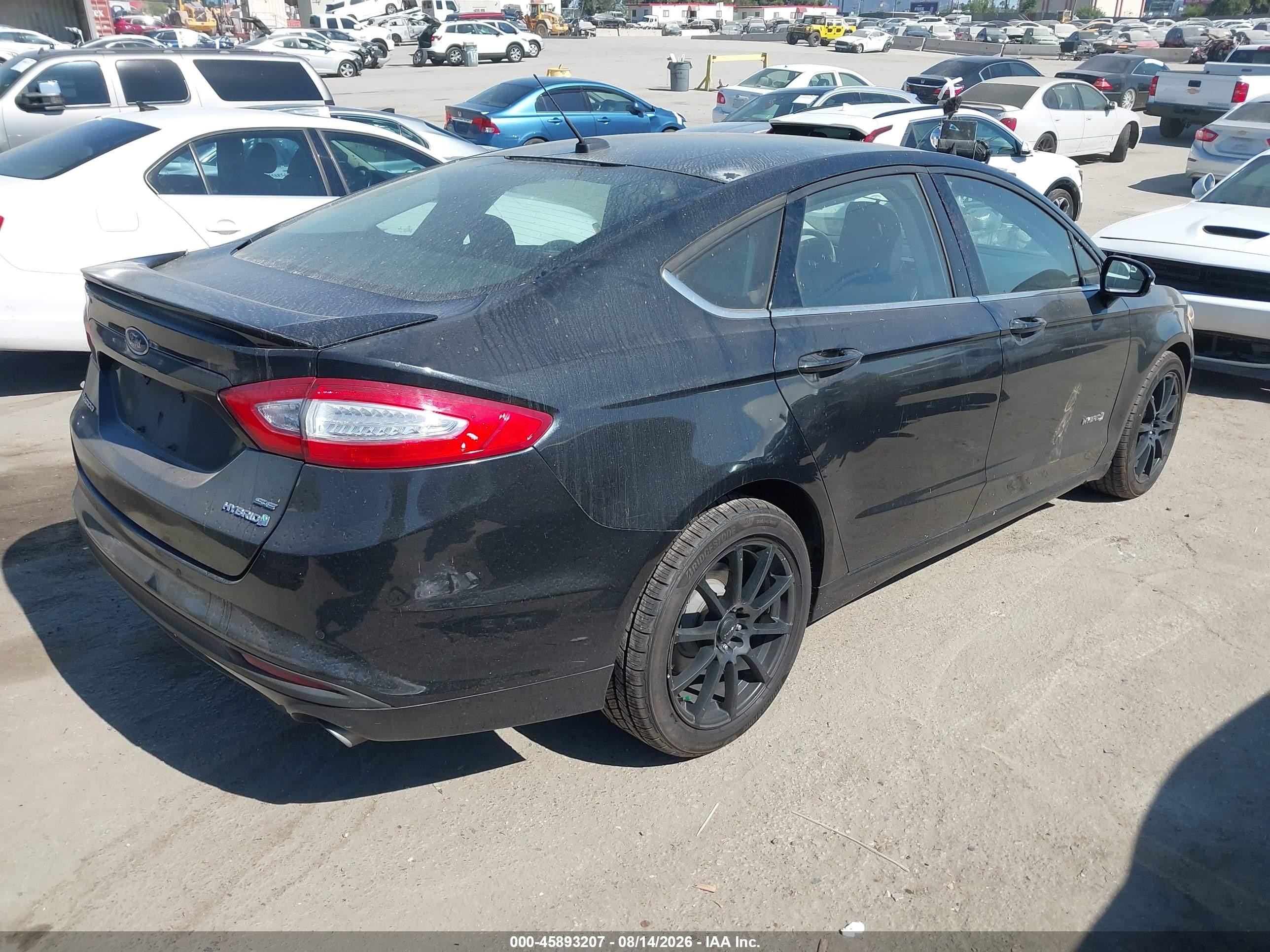 2014 Ford Fusion Hybrid Se Черный vin: 3FA6P0LU5ER203001