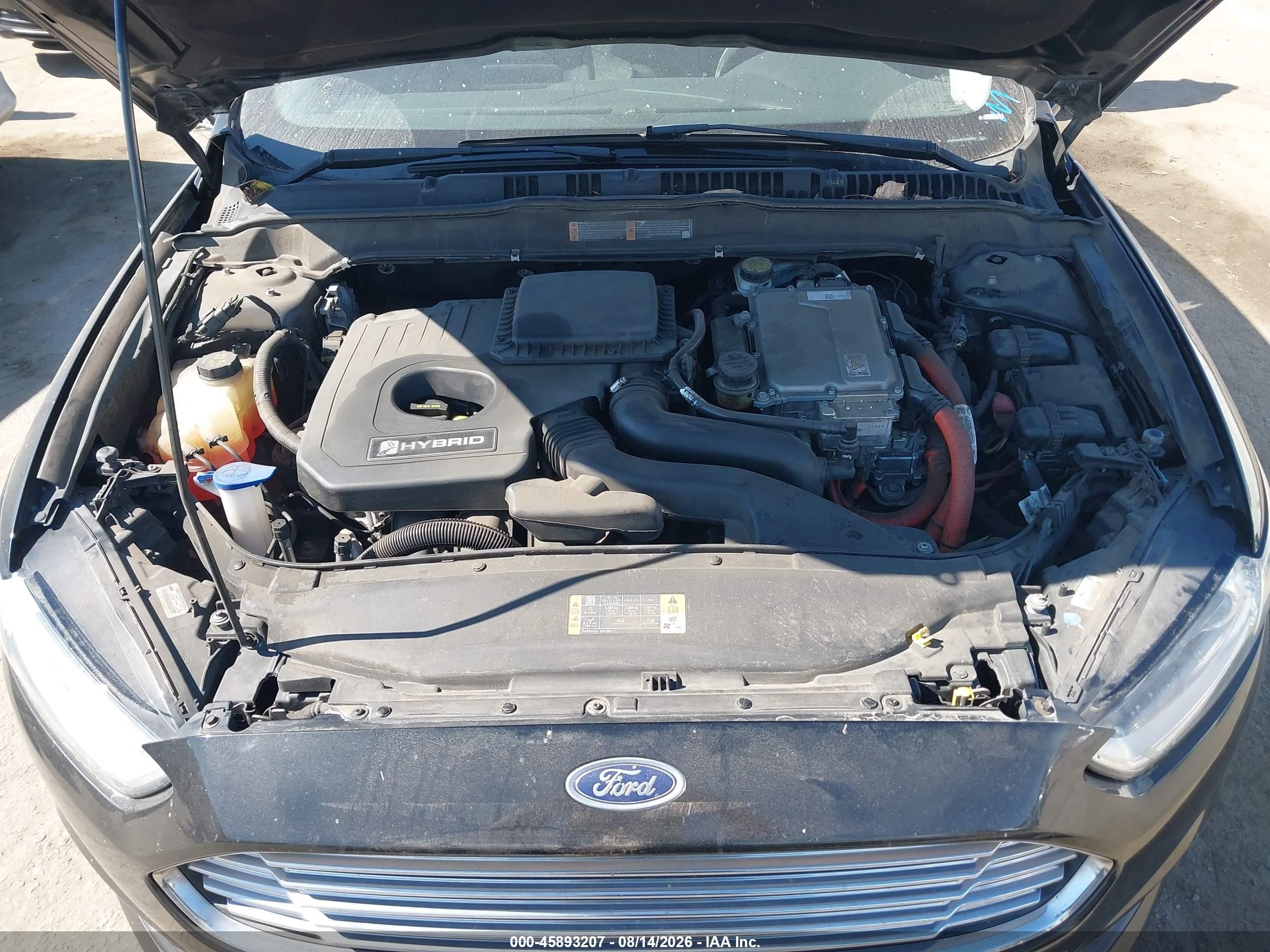 2014 Ford Fusion Hybrid Se Черный vin: 3FA6P0LU5ER203001
