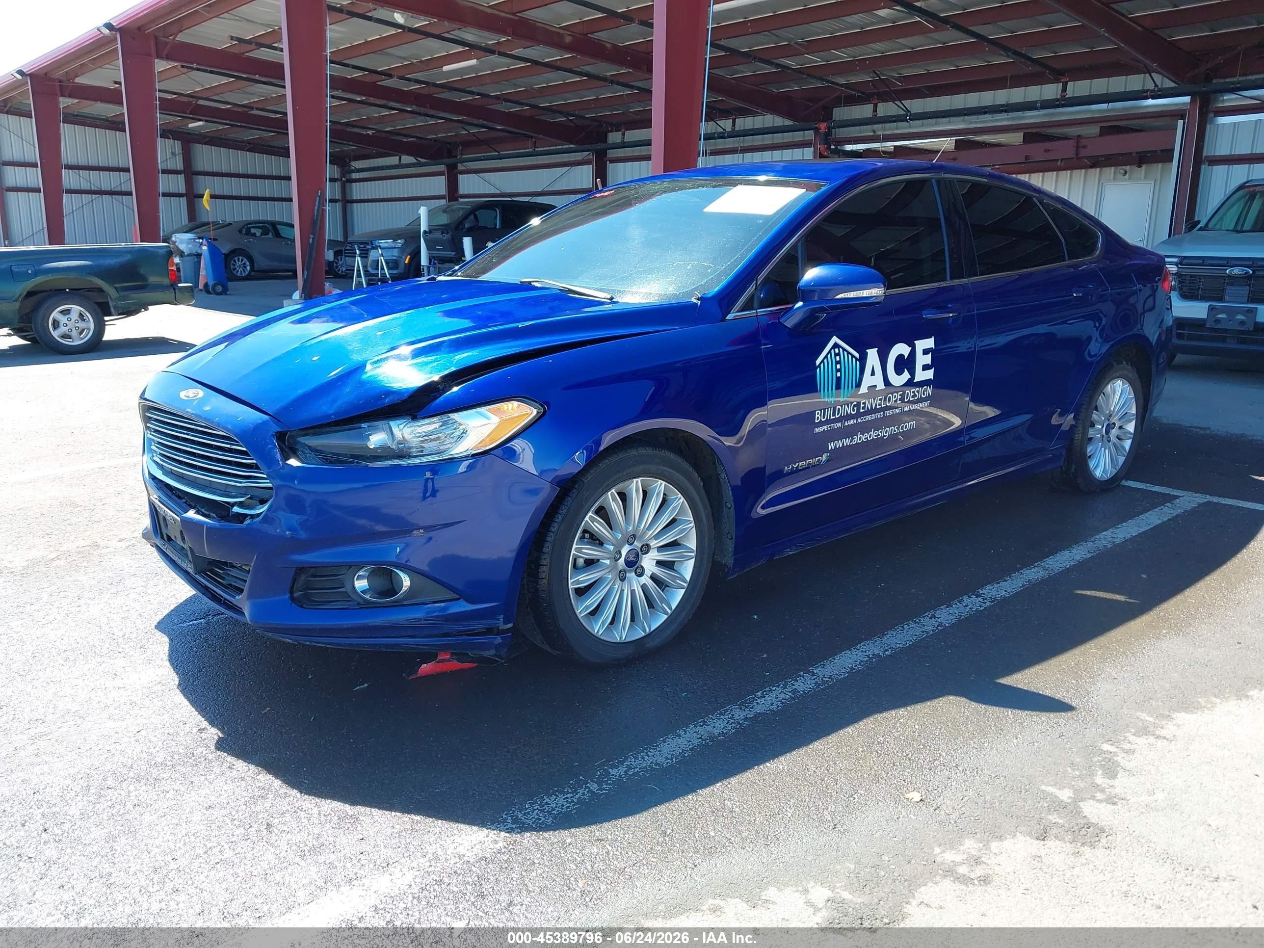 2014 Ford Fusion Hybrid Se Dark Blue vin: 3FA6P0LU5ER357854