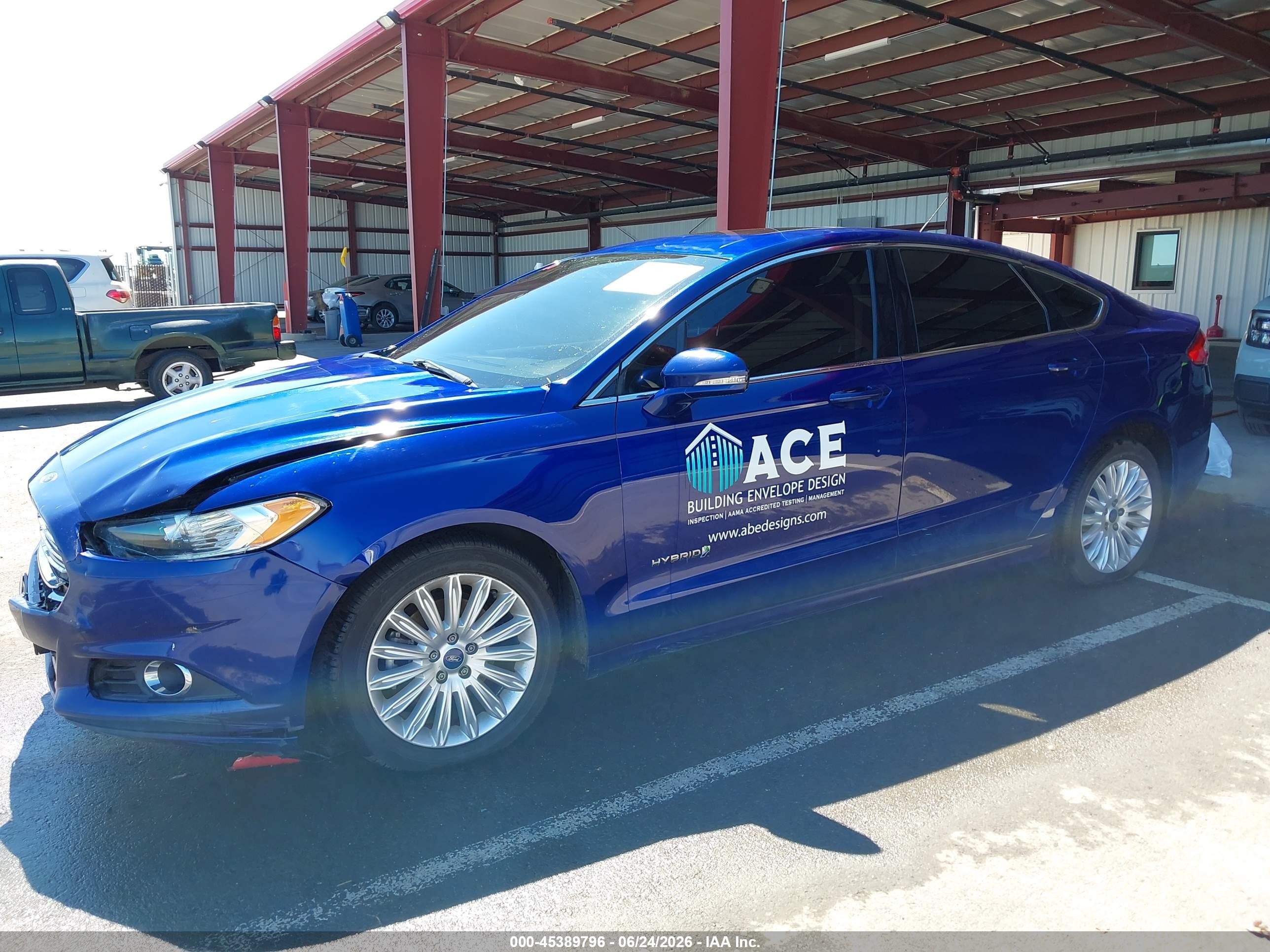 2014 Ford Fusion Hybrid Se Dark Blue vin: 3FA6P0LU5ER357854