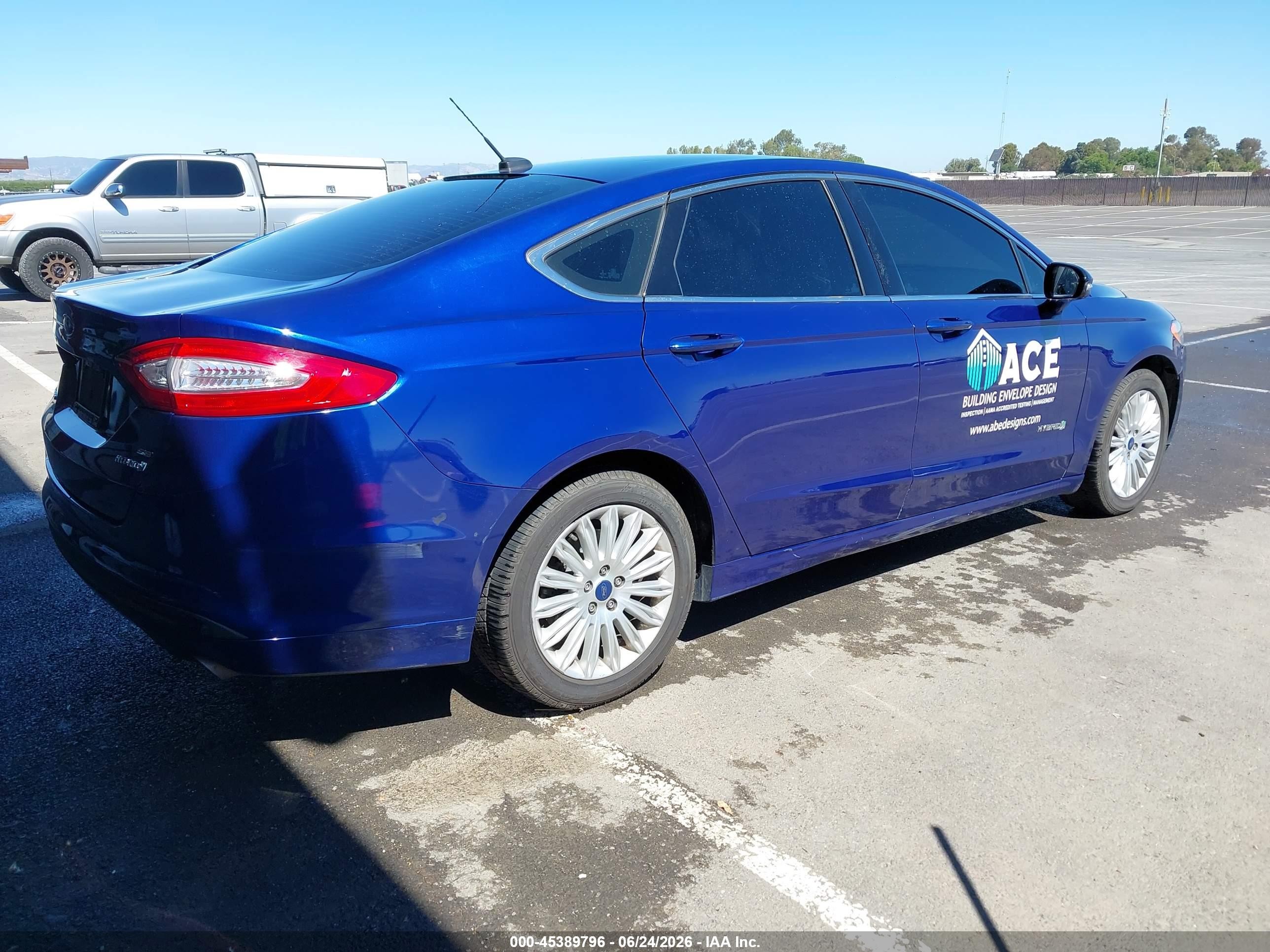 2014 Ford Fusion Hybrid Se Dark Blue vin: 3FA6P0LU5ER357854