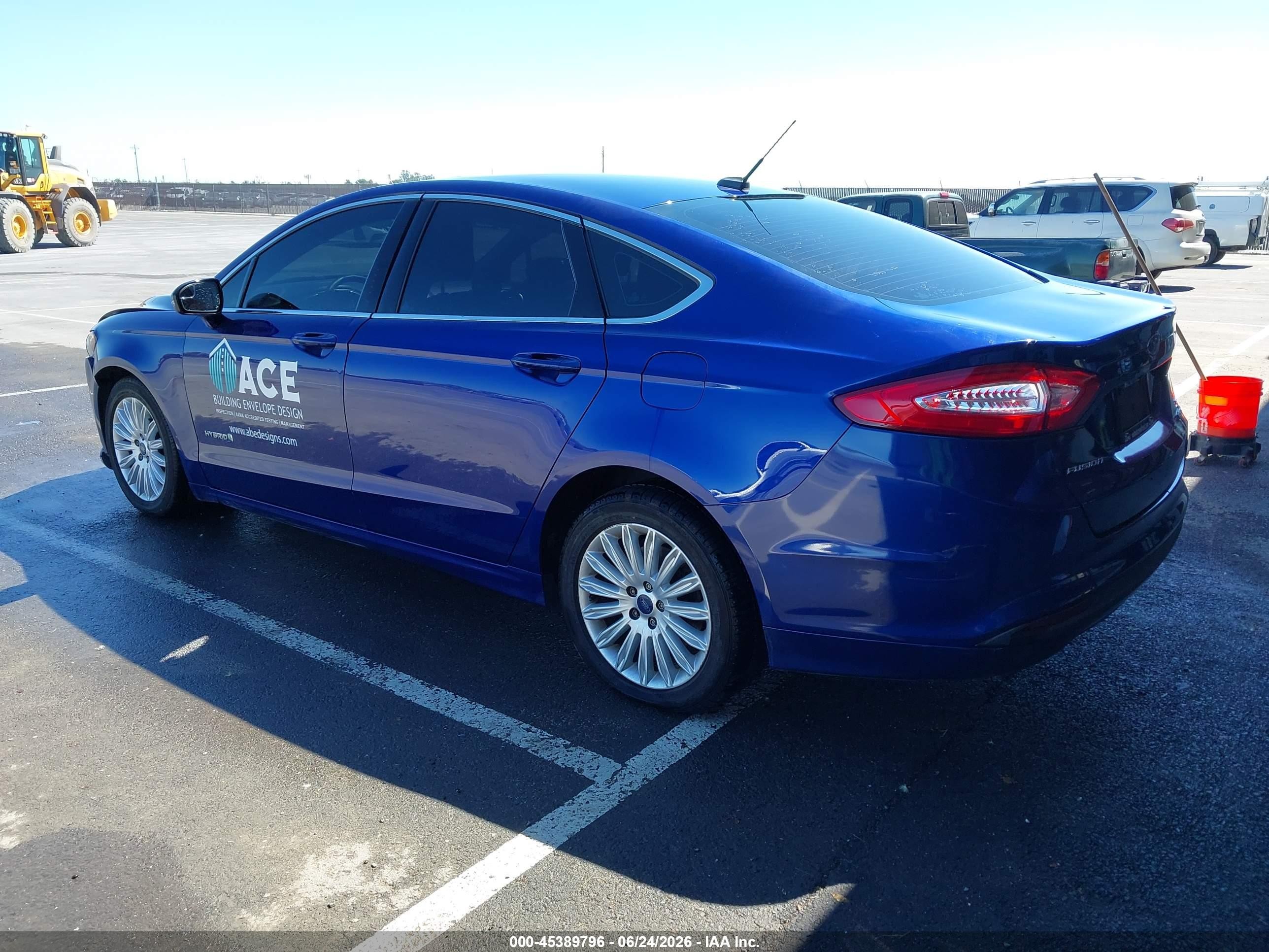 2014 Ford Fusion Hybrid Se Dark Blue vin: 3FA6P0LU5ER357854