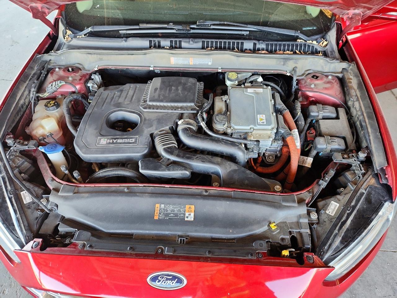 2014 Ford Fusion Se Hybrid Red vin: 3FA6P0LU5ER366957