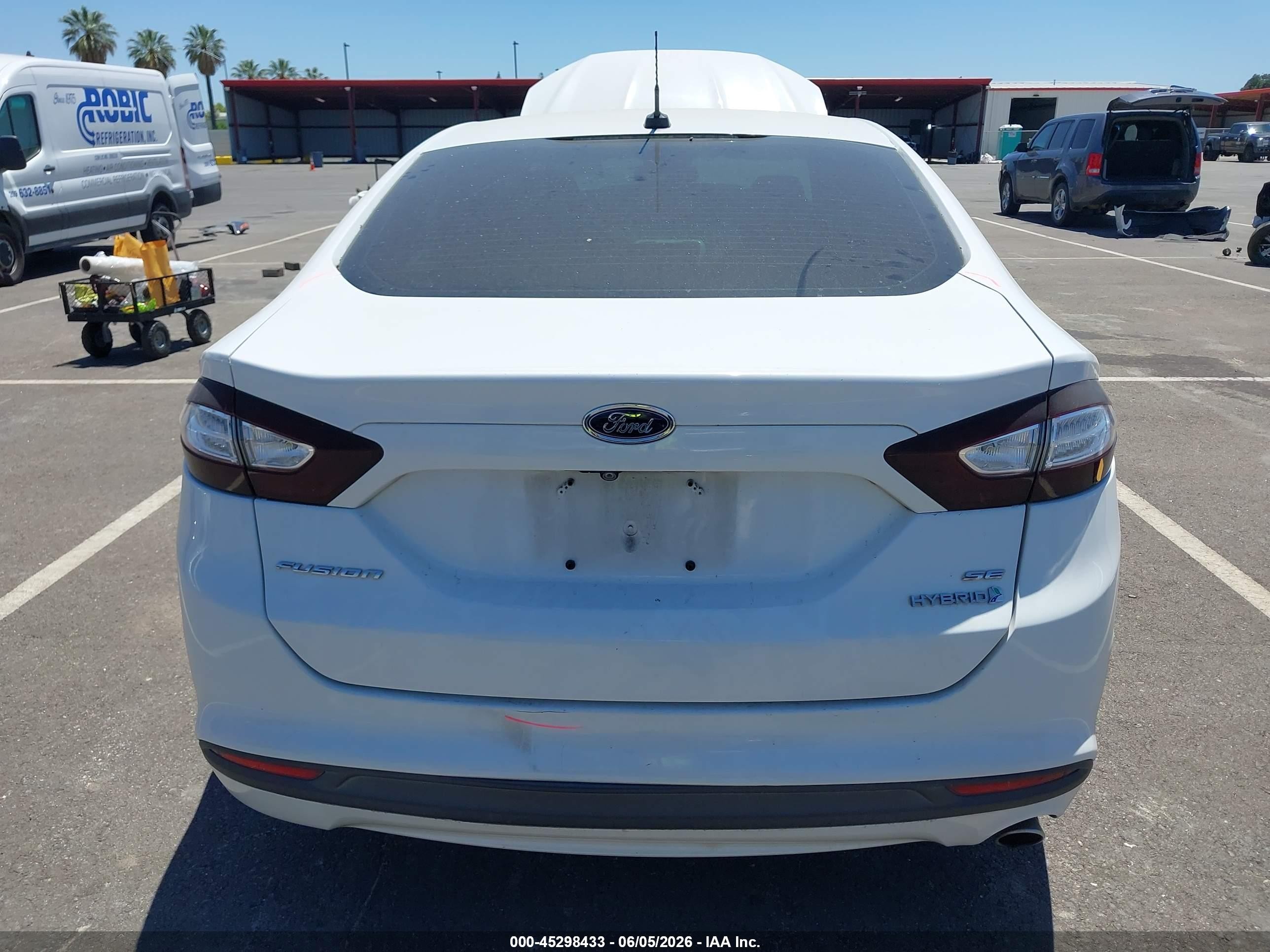 2014 Ford Fusion Hybrid Se White vin: 3FA6P0LU5ER379823