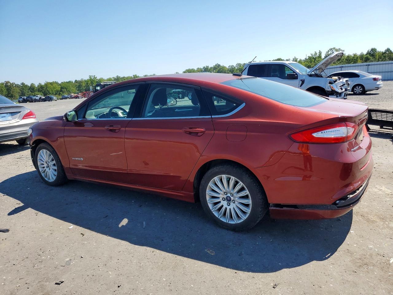 2014 Ford Fusion Se Hybrid Brown vin: 3FA6P0LU5ER387534