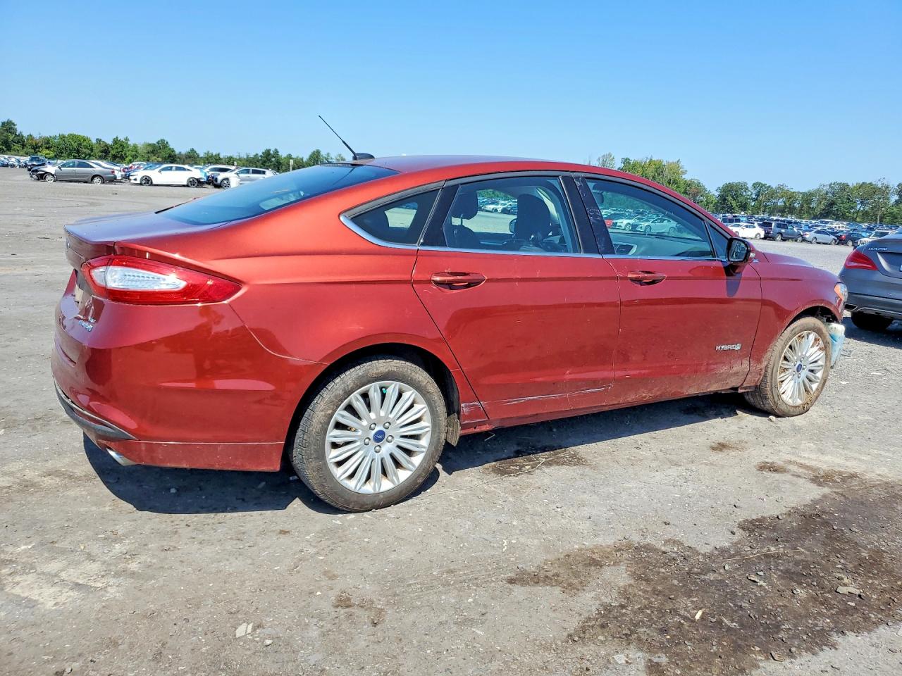 2014 Ford Fusion Se Hybrid Brown vin: 3FA6P0LU5ER387534