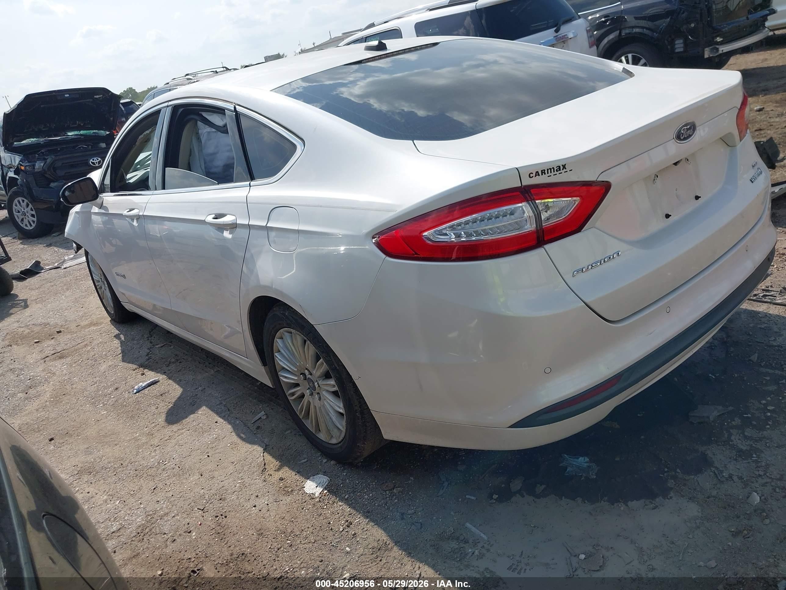 2015 Ford Fusion Hybrid Se White vin: 3FA6P0LU5FR181745
