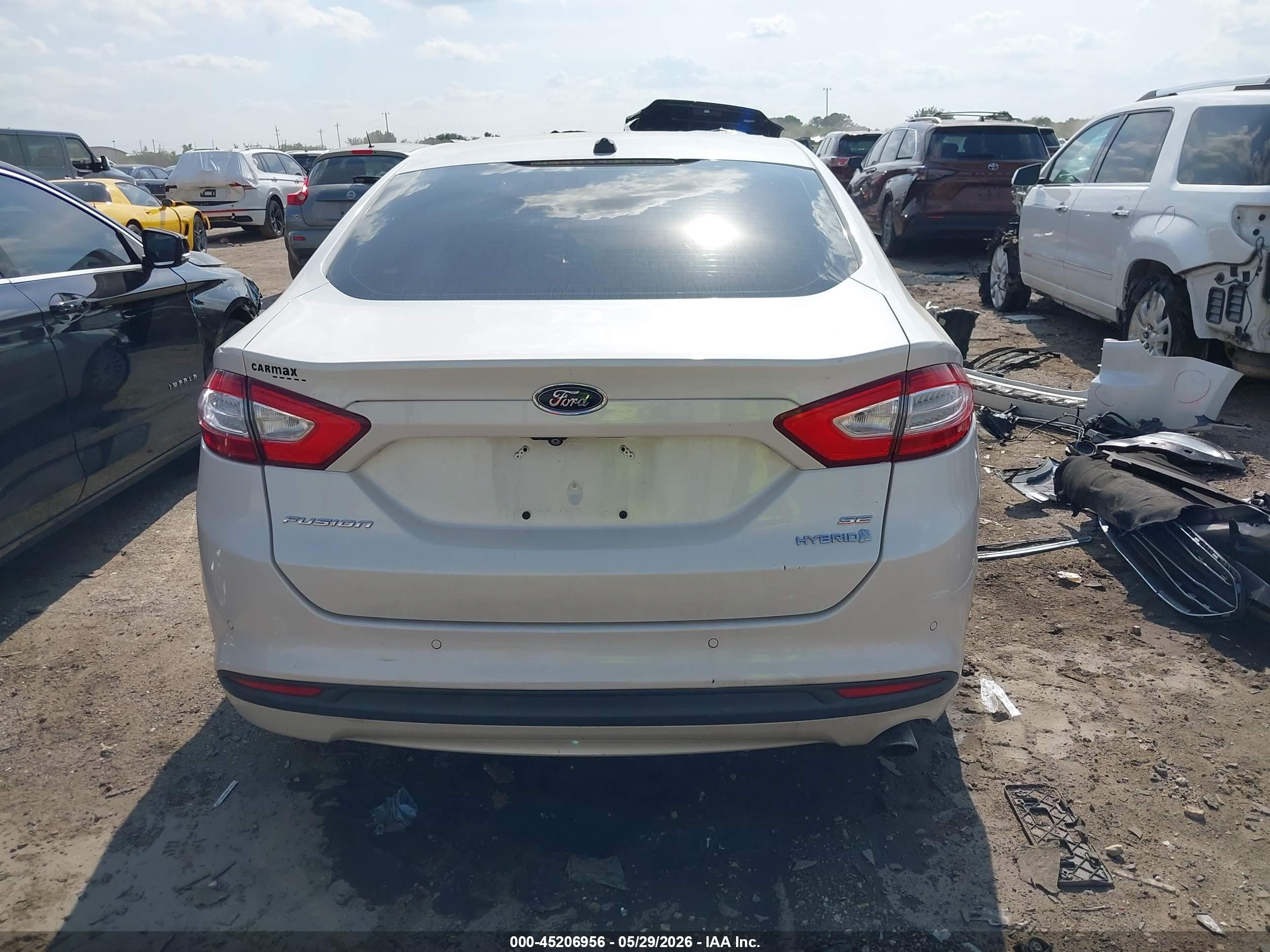 2015 Ford Fusion Hybrid Se White vin: 3FA6P0LU5FR181745