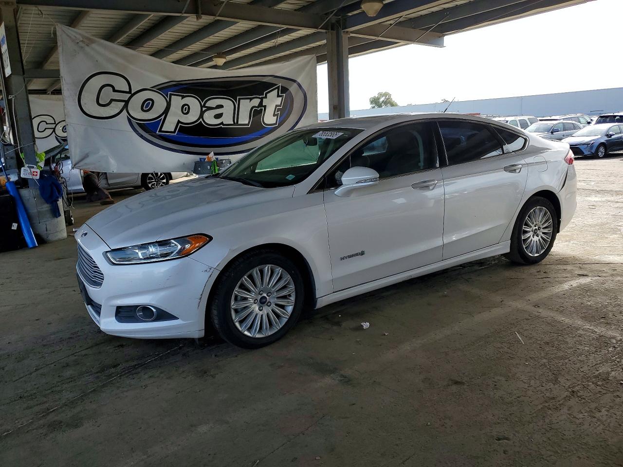 2015 Ford Fusion Se Hybrid White vin: 3FA6P0LU5FR253575