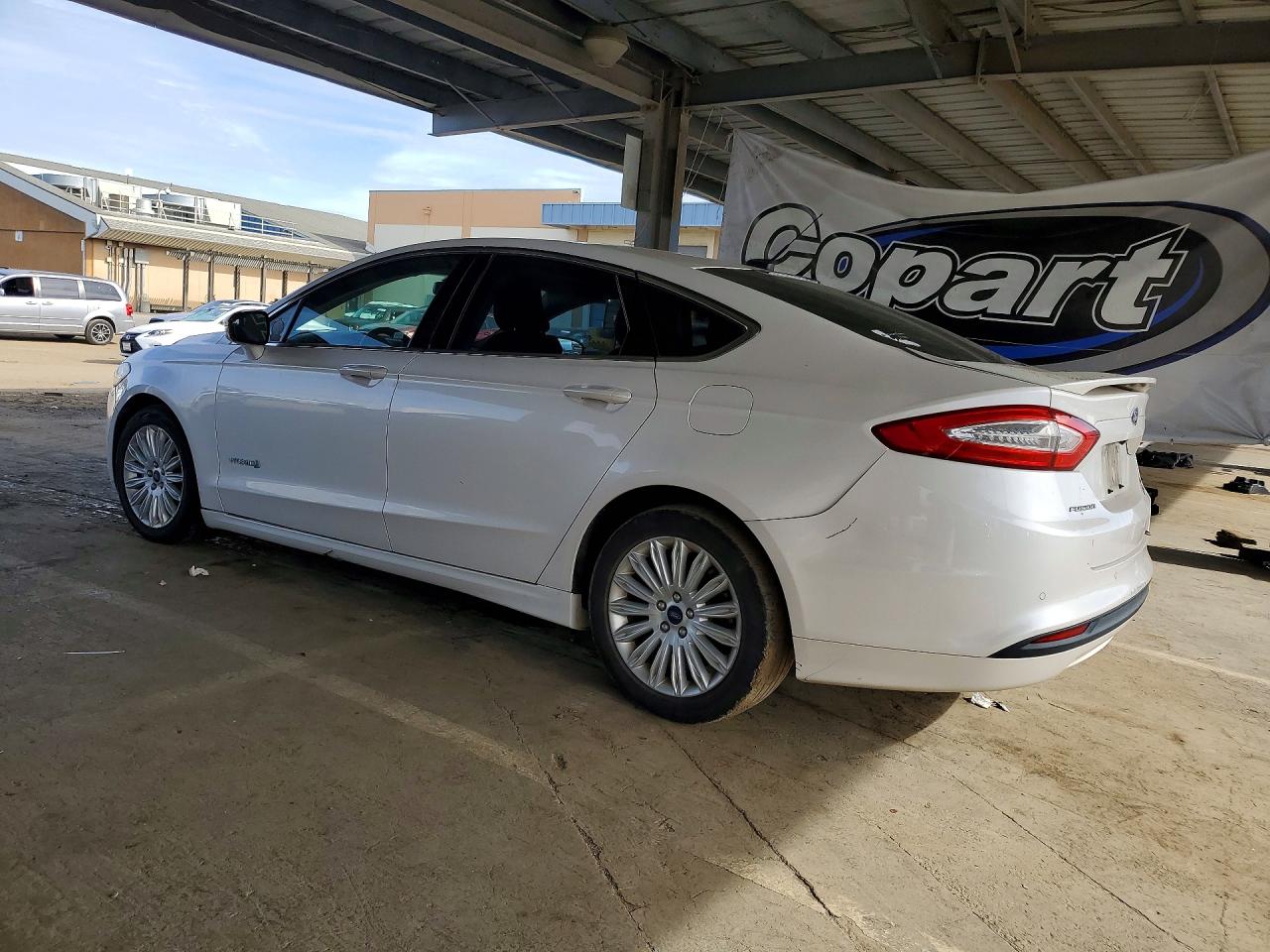 2015 Ford Fusion Se Hybrid White vin: 3FA6P0LU5FR253575