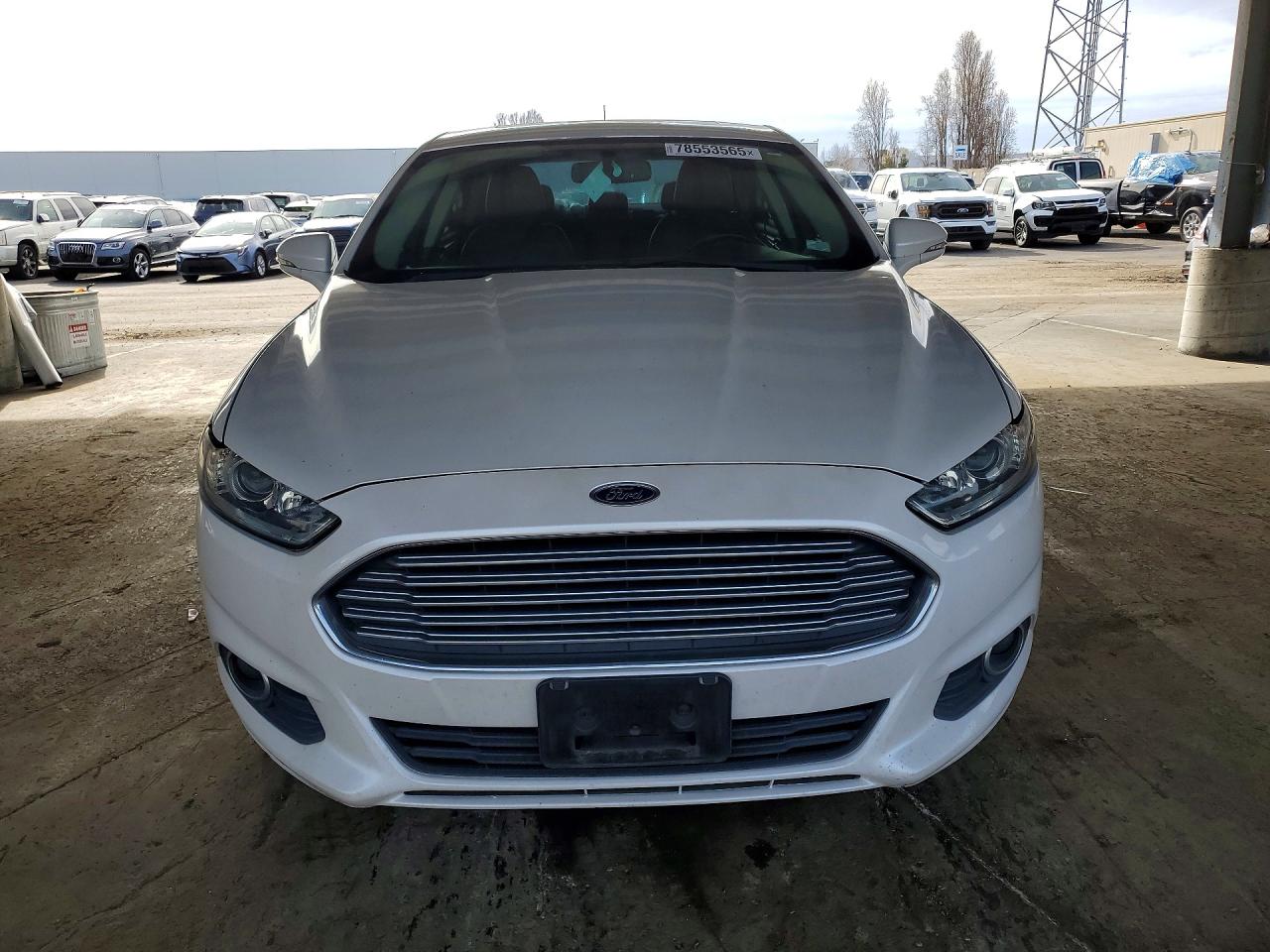 2015 Ford Fusion Se Hybrid White vin: 3FA6P0LU5FR253575