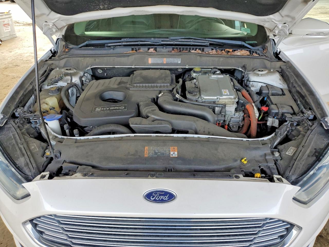 2015 Ford Fusion Se Hybrid White vin: 3FA6P0LU5FR253575