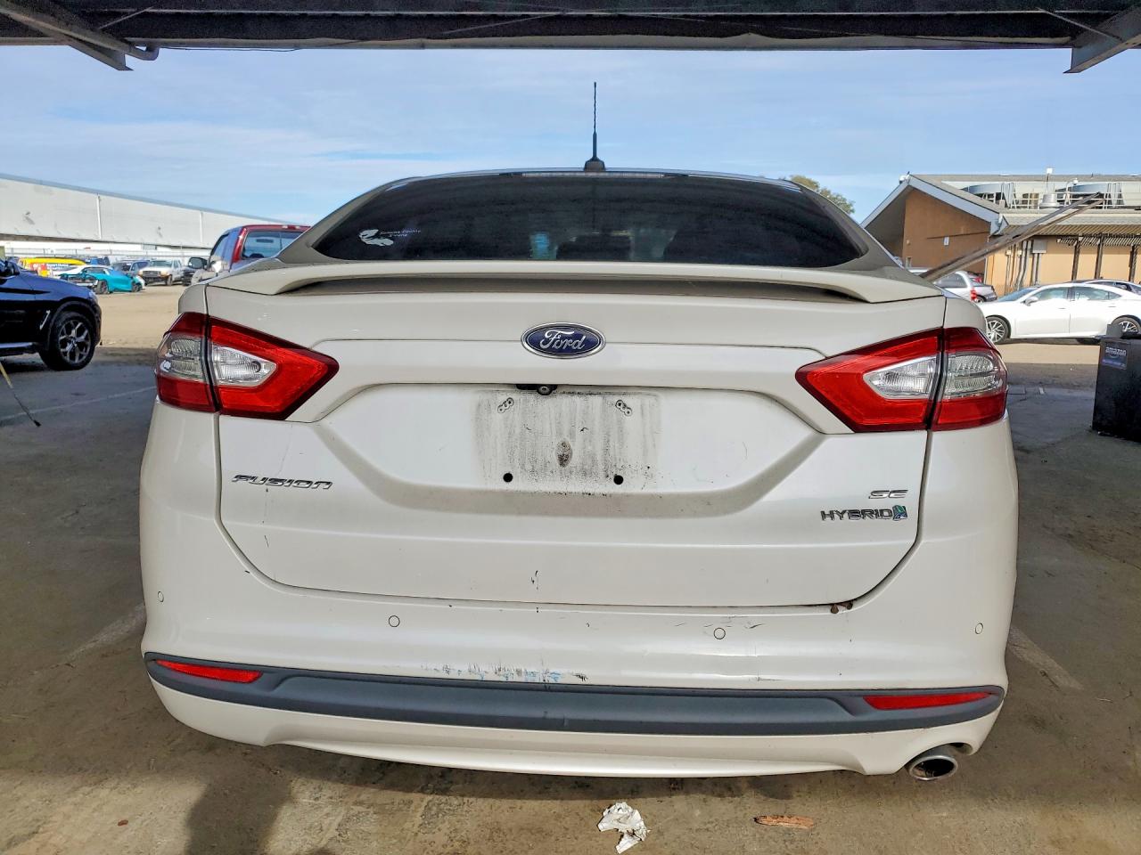 2015 Ford Fusion Se Hybrid White vin: 3FA6P0LU5FR253575