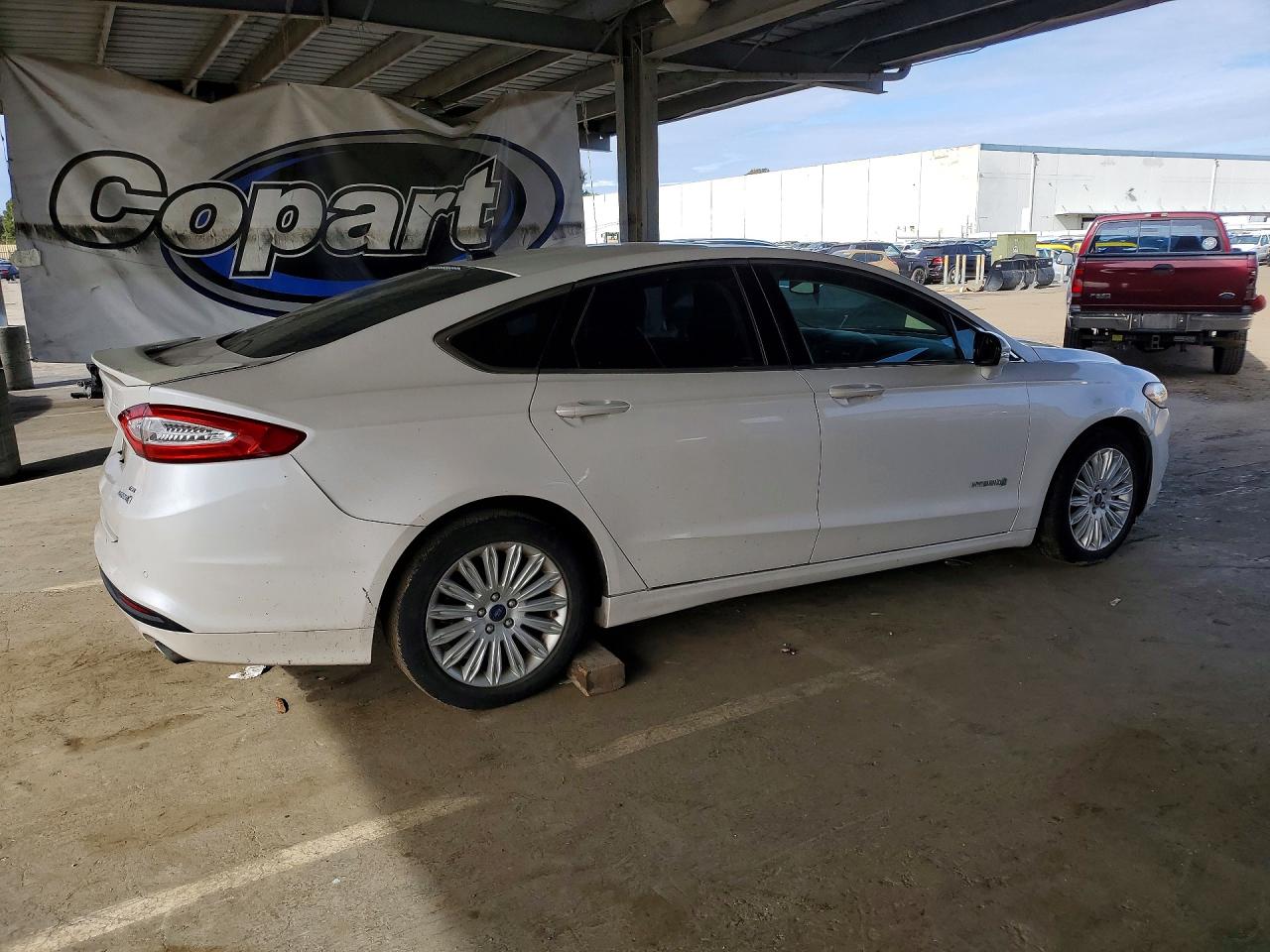 2015 Ford Fusion Se Hybrid White vin: 3FA6P0LU5FR253575