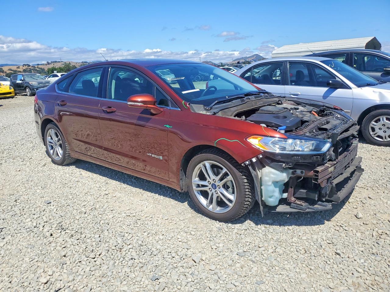 2016 Ford Fusion Se Hybrid Burgundy vin: 3FA6P0LU5GR196344