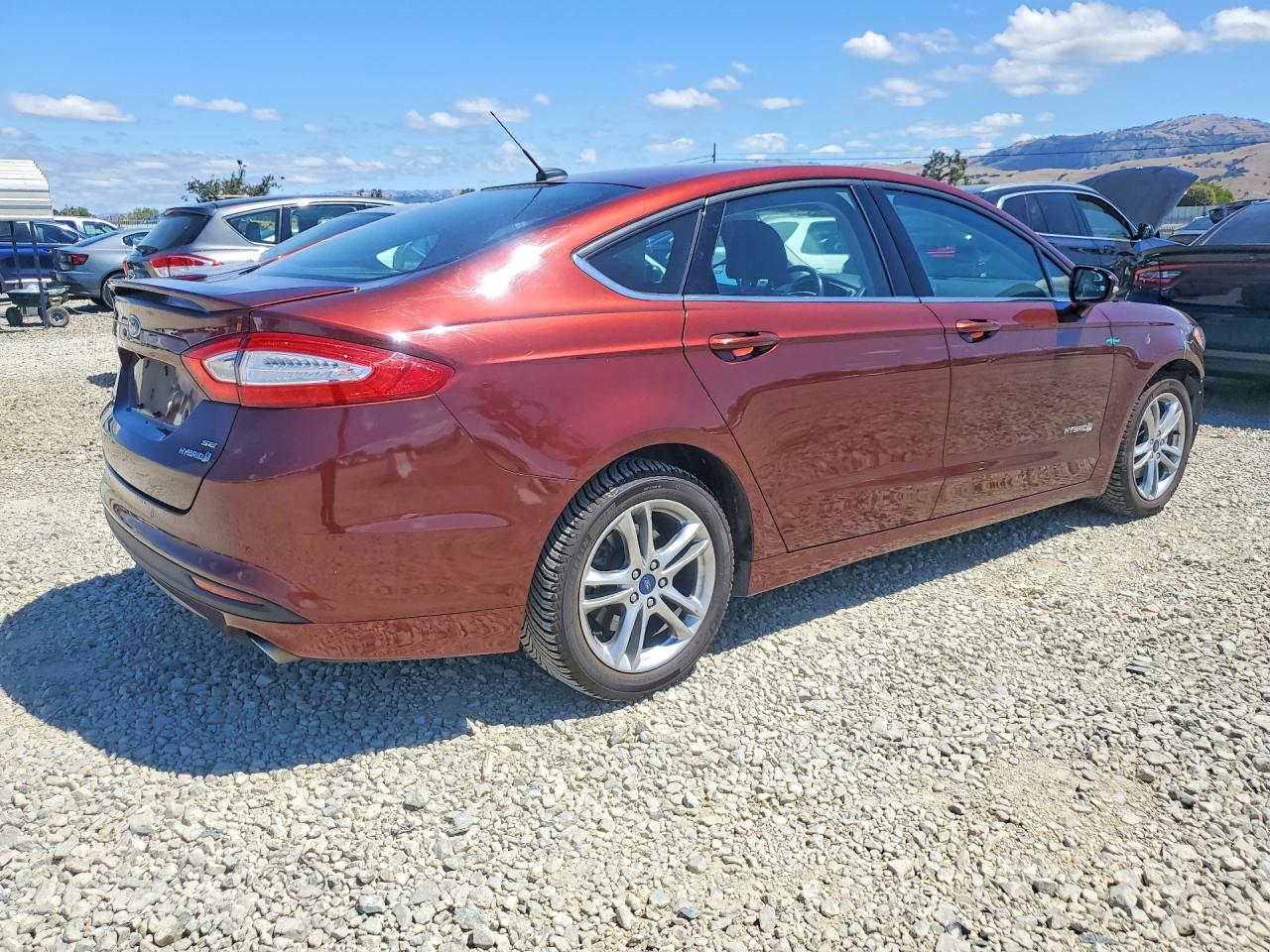 2016 Ford Fusion Se Hybrid Burgundy vin: 3FA6P0LU5GR196344