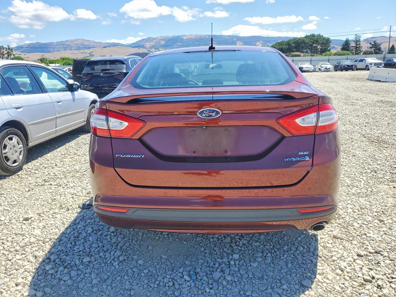 2016 Ford Fusion Se Hybrid Burgundy vin: 3FA6P0LU5GR196344