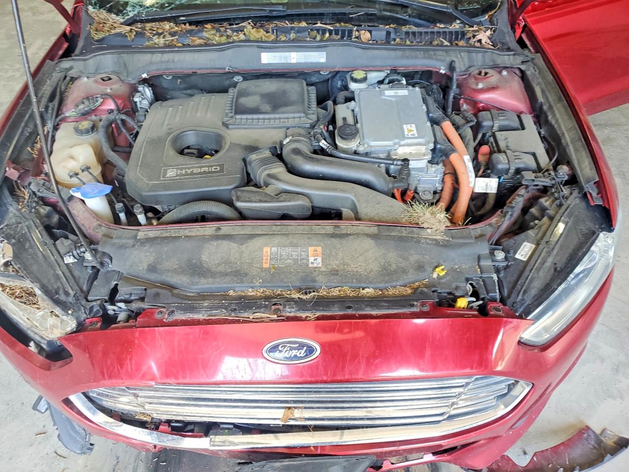 2016 Ford Fusion Se Hybrid Red vin: 3FA6P0LU5GR364970