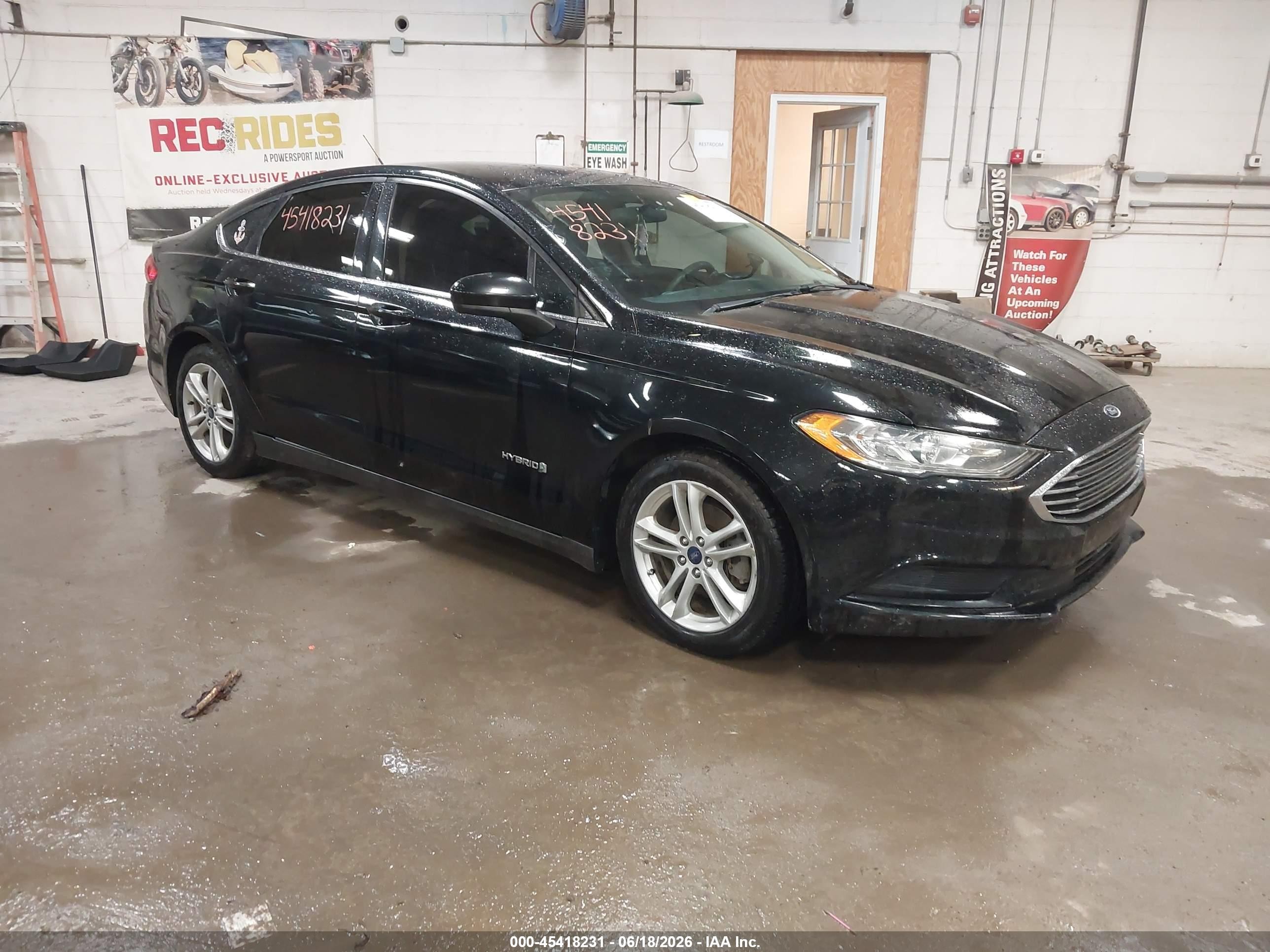 2018 Ford Fusion Hybrid Se Black vin: 3FA6P0LU5JR141416