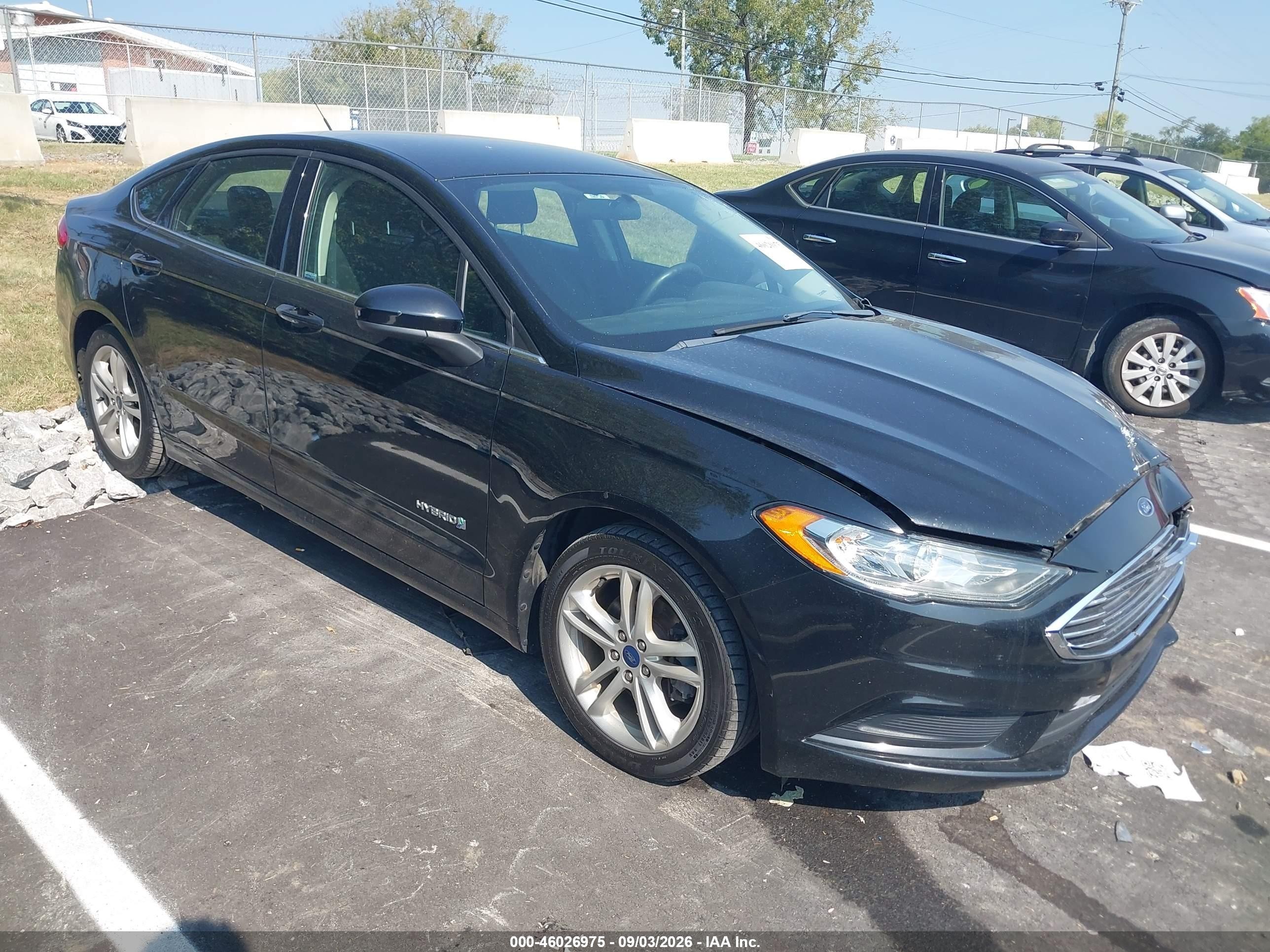2018 Ford Fusion Hybrid Se Black vin: 3FA6P0LU5JR231150