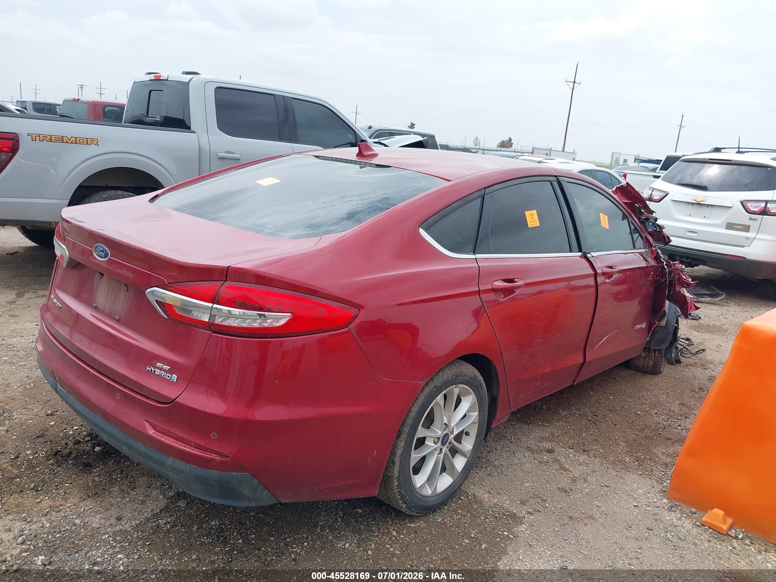 2019 Ford Fusion Hybrid Se Maroon vin: 3FA6P0LU5KR226144