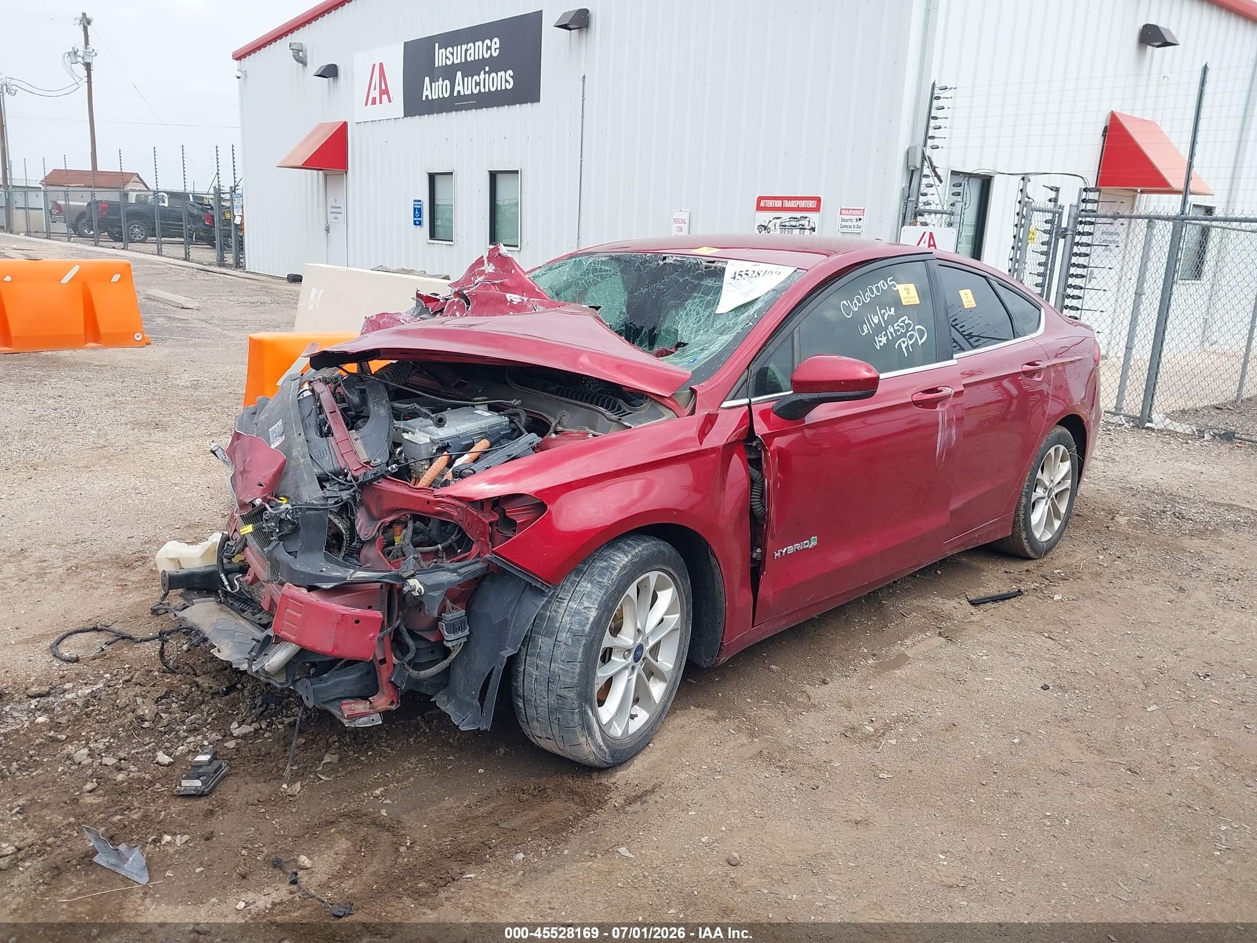 2019 Ford Fusion Hybrid Se Maroon vin: 3FA6P0LU5KR226144