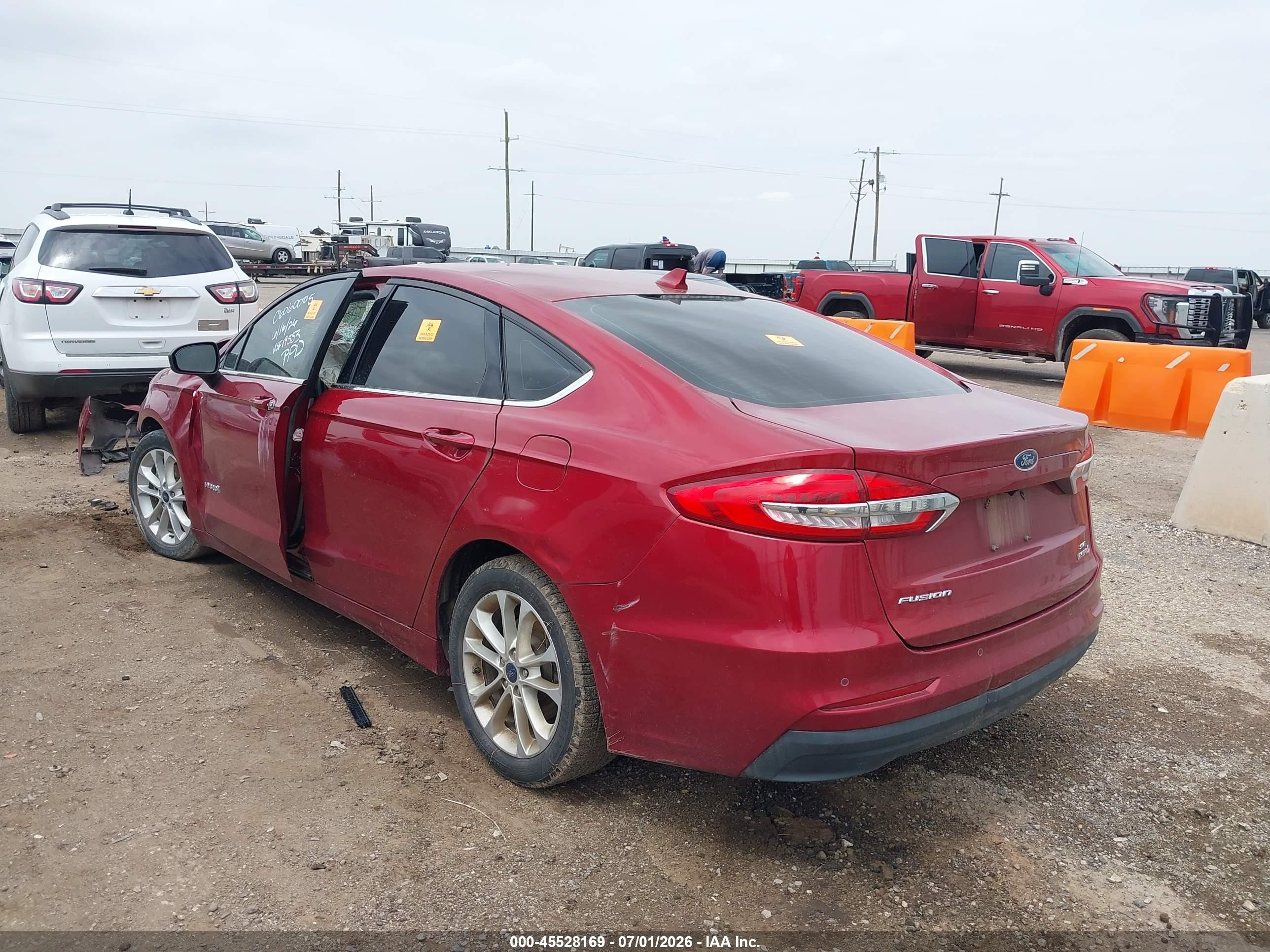 2019 Ford Fusion Hybrid Se Maroon vin: 3FA6P0LU5KR226144