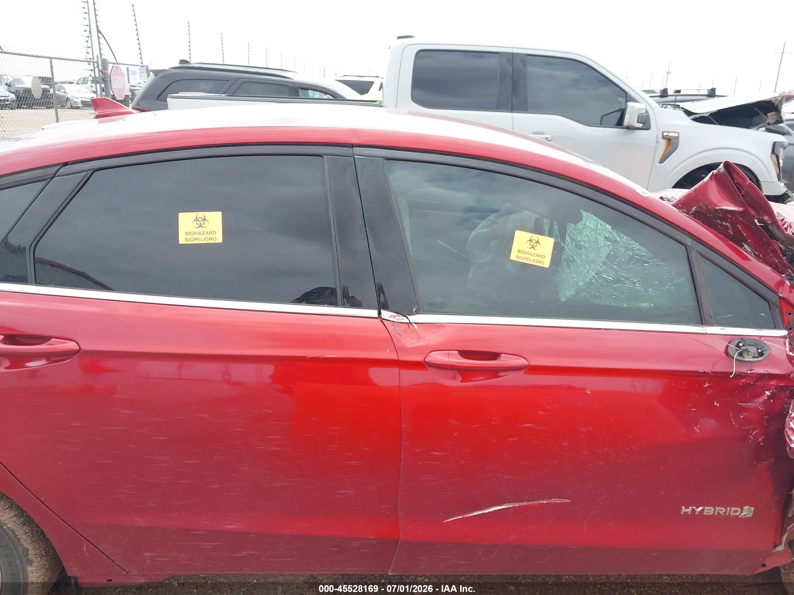 2019 Ford Fusion Hybrid Se Maroon vin: 3FA6P0LU5KR226144