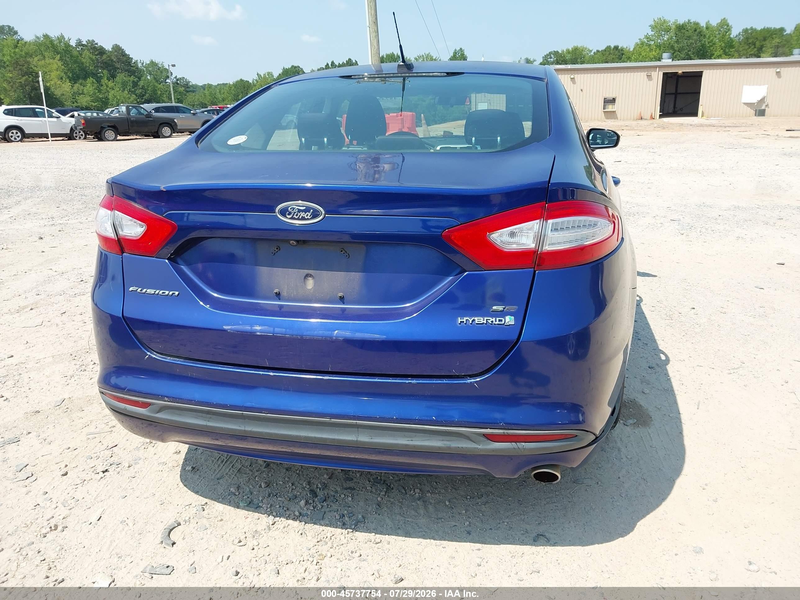 2013 Ford Fusion Hybrid Se Синий vin: 3FA6P0LU6DR219593