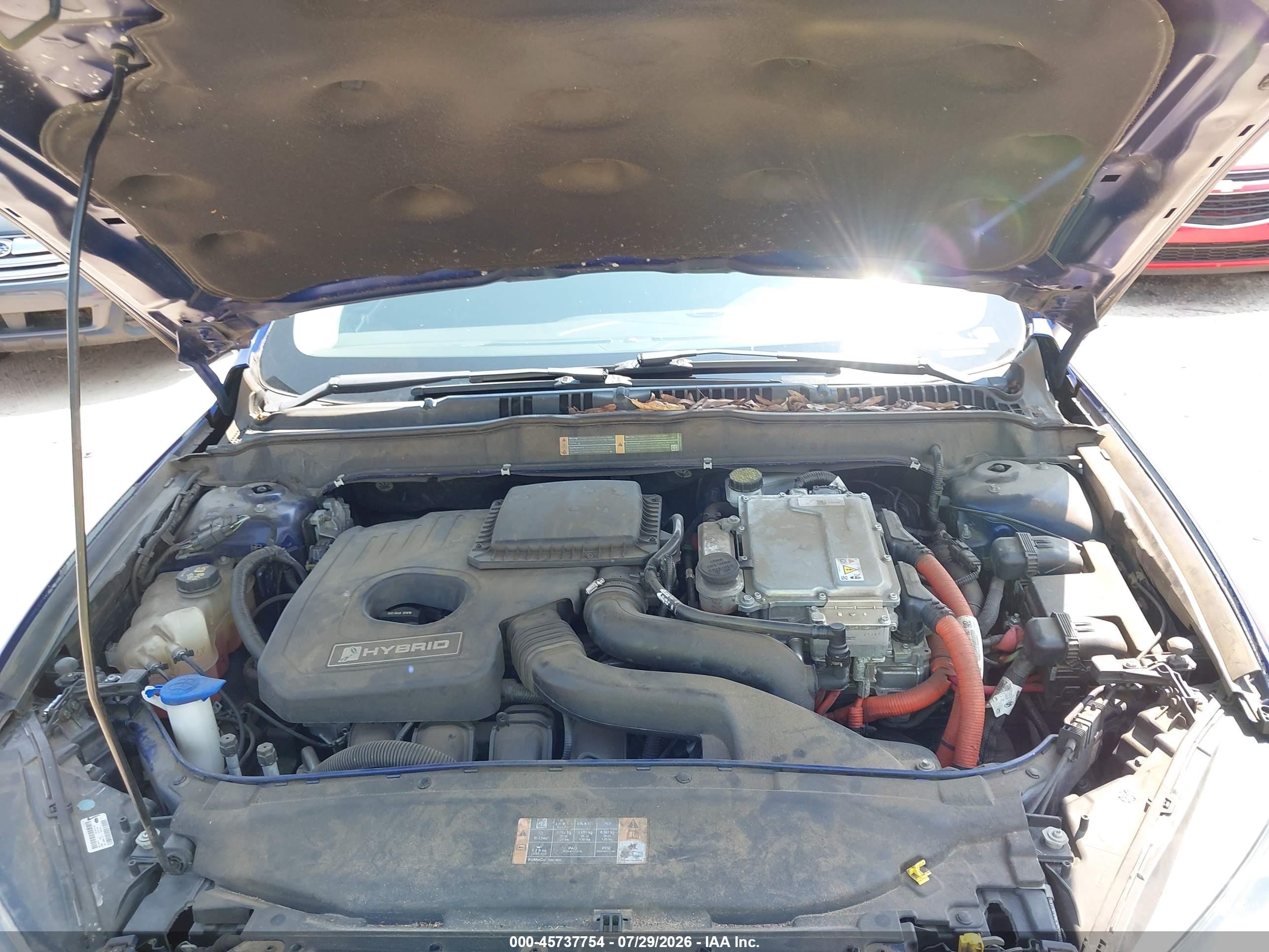 2013 Ford Fusion Hybrid Se Синий vin: 3FA6P0LU6DR219593